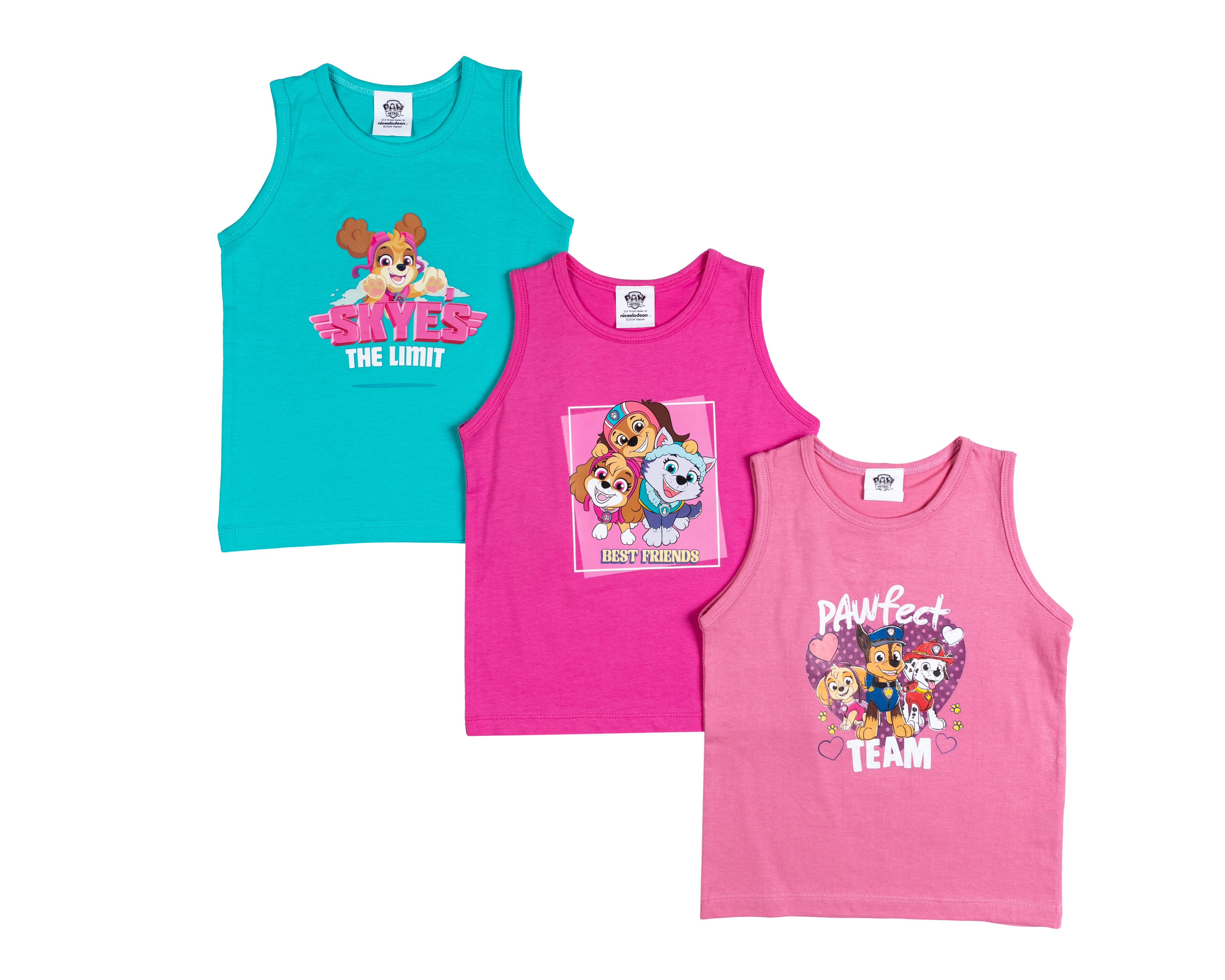 Camisetas Interiores Paw Patrol para Bebé Niña 3 Piezas