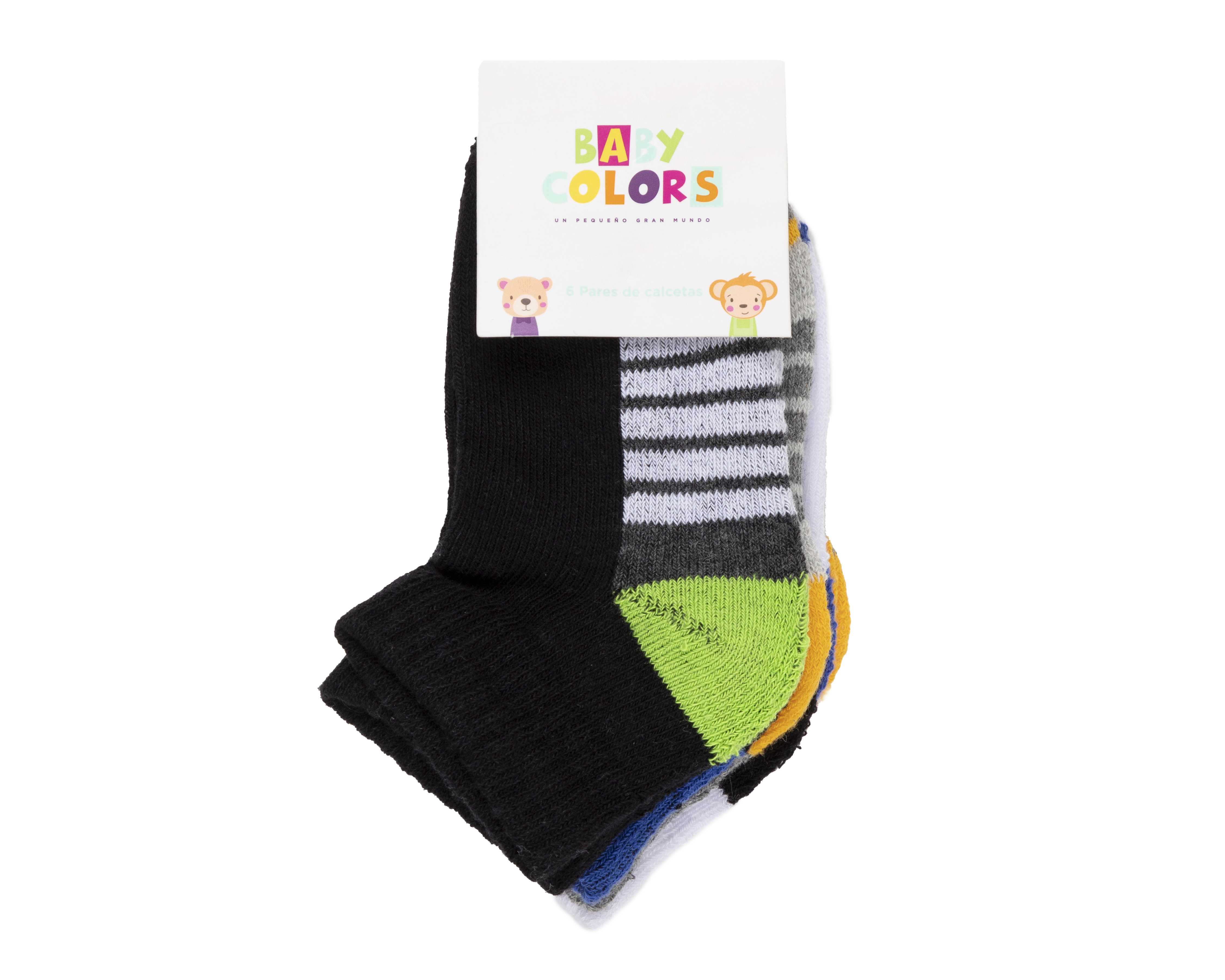 Foto 4 pulgar | Foto 3 | Calcetas Baby Colors para Bebé Niño 6 Pares