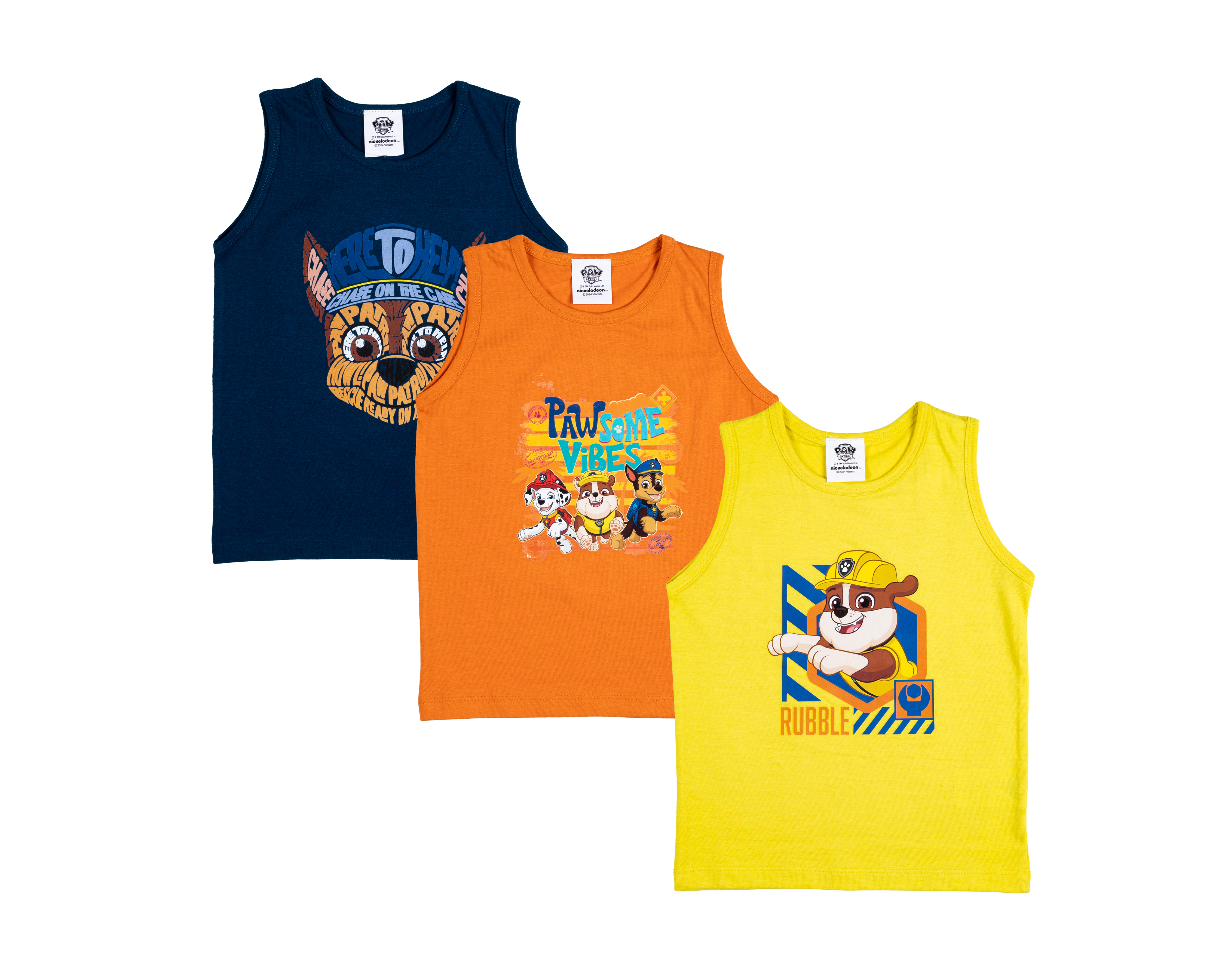 Foto 2 pulgar | Foto 1 | Camiseta Interior Paw Patrol para Bebé Niño 3 Piezas