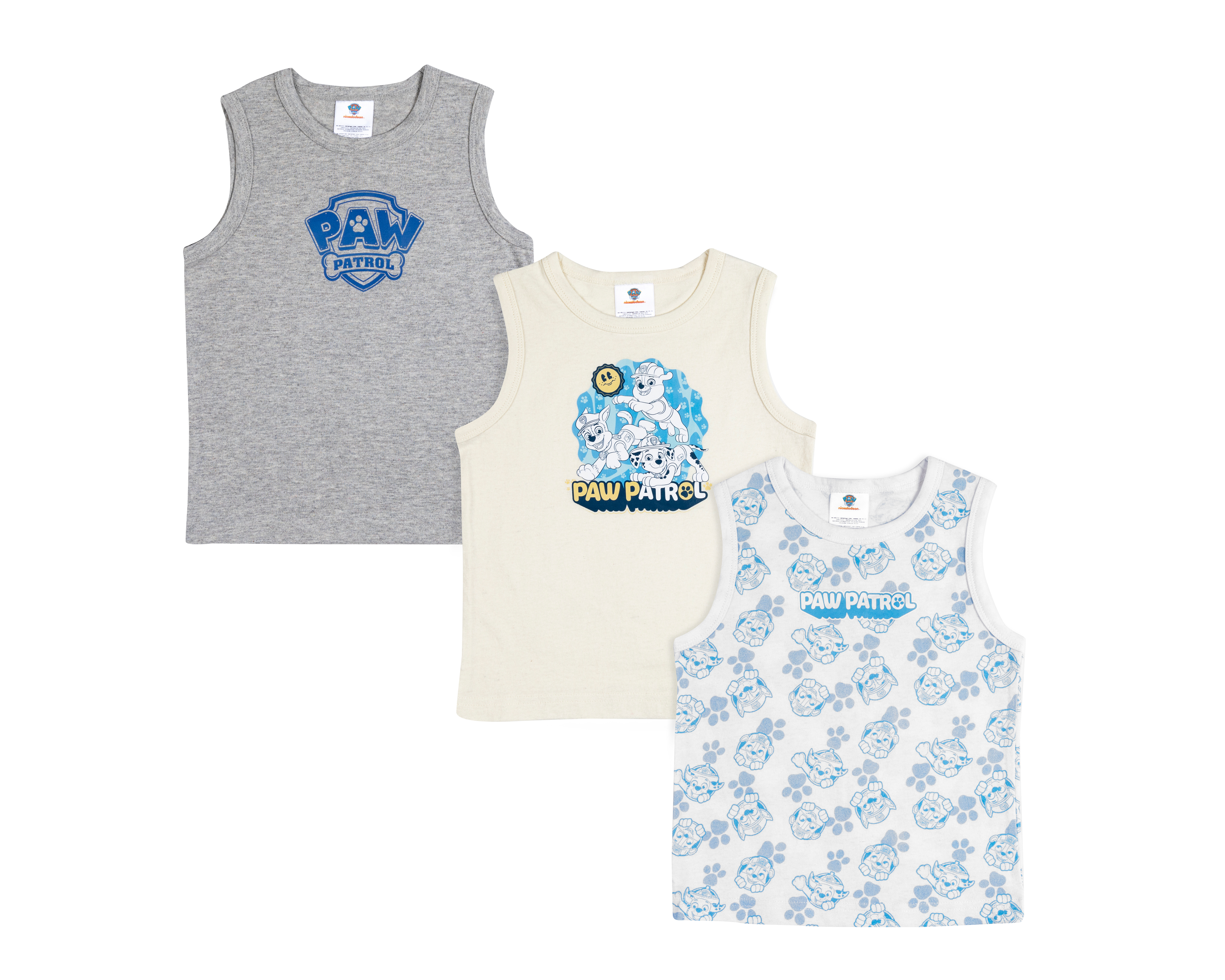 Foto 2 pulgar | Foto 1 | Camiseta Interior Paw Patrol para Bebé Niño 3 Piezas