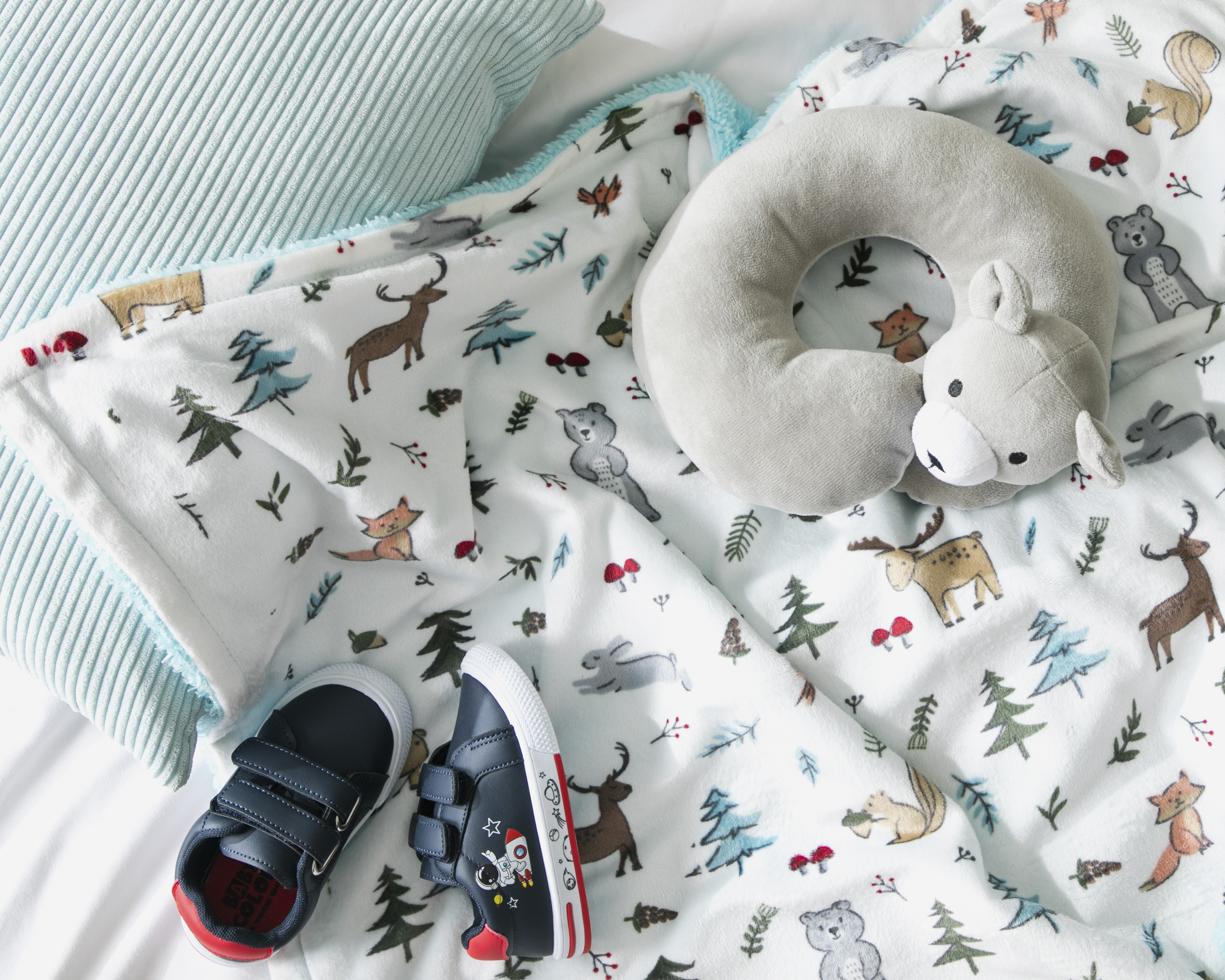 Foto 2 pulgar | Foto 1 | Cobertor y Almohada Baby Colors para Bebé 2 Piezas