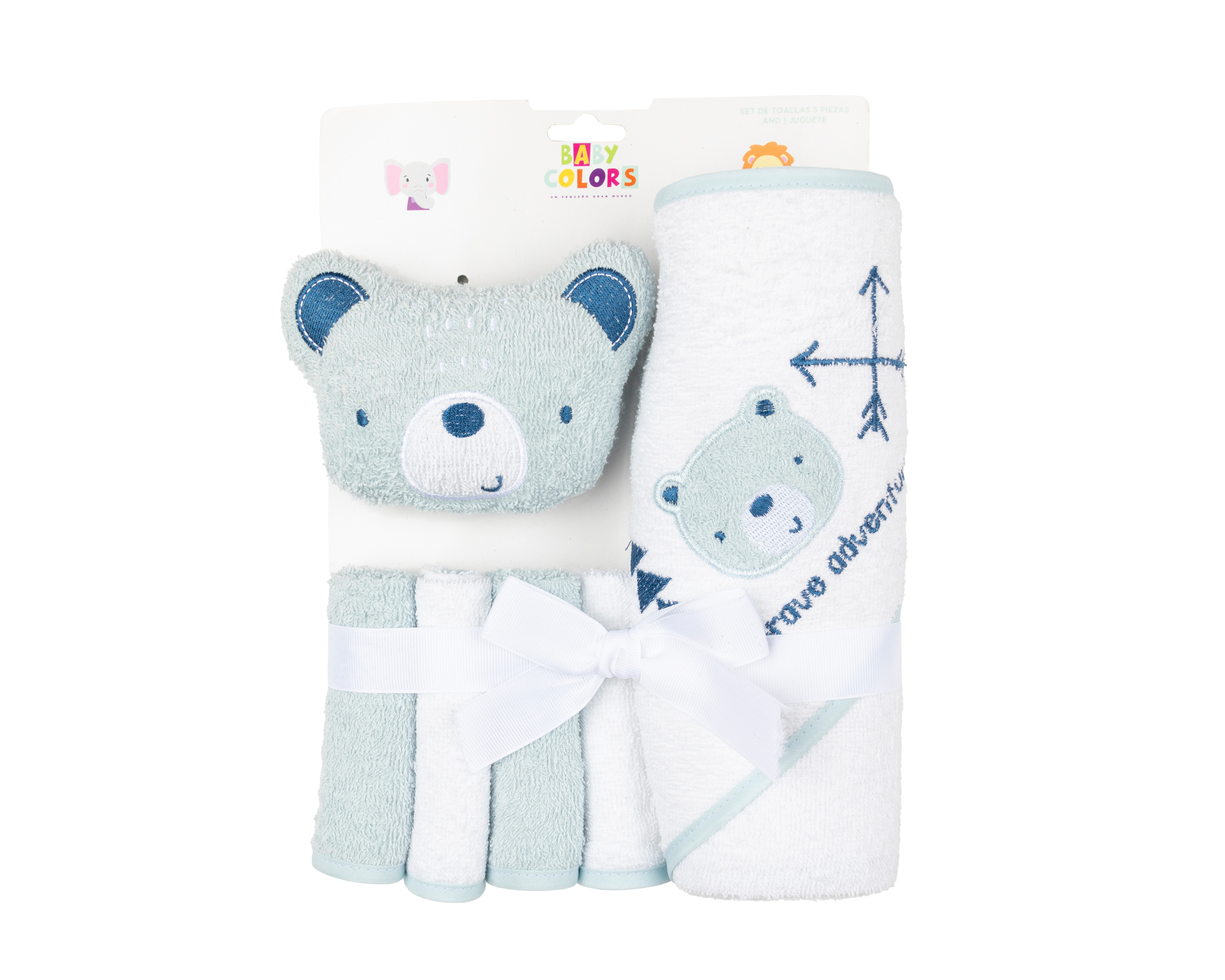 Foto 2 pulgar | Foto 1 | Toalla Baby Colors de Algodón para Bebé Niño 6 Piezas