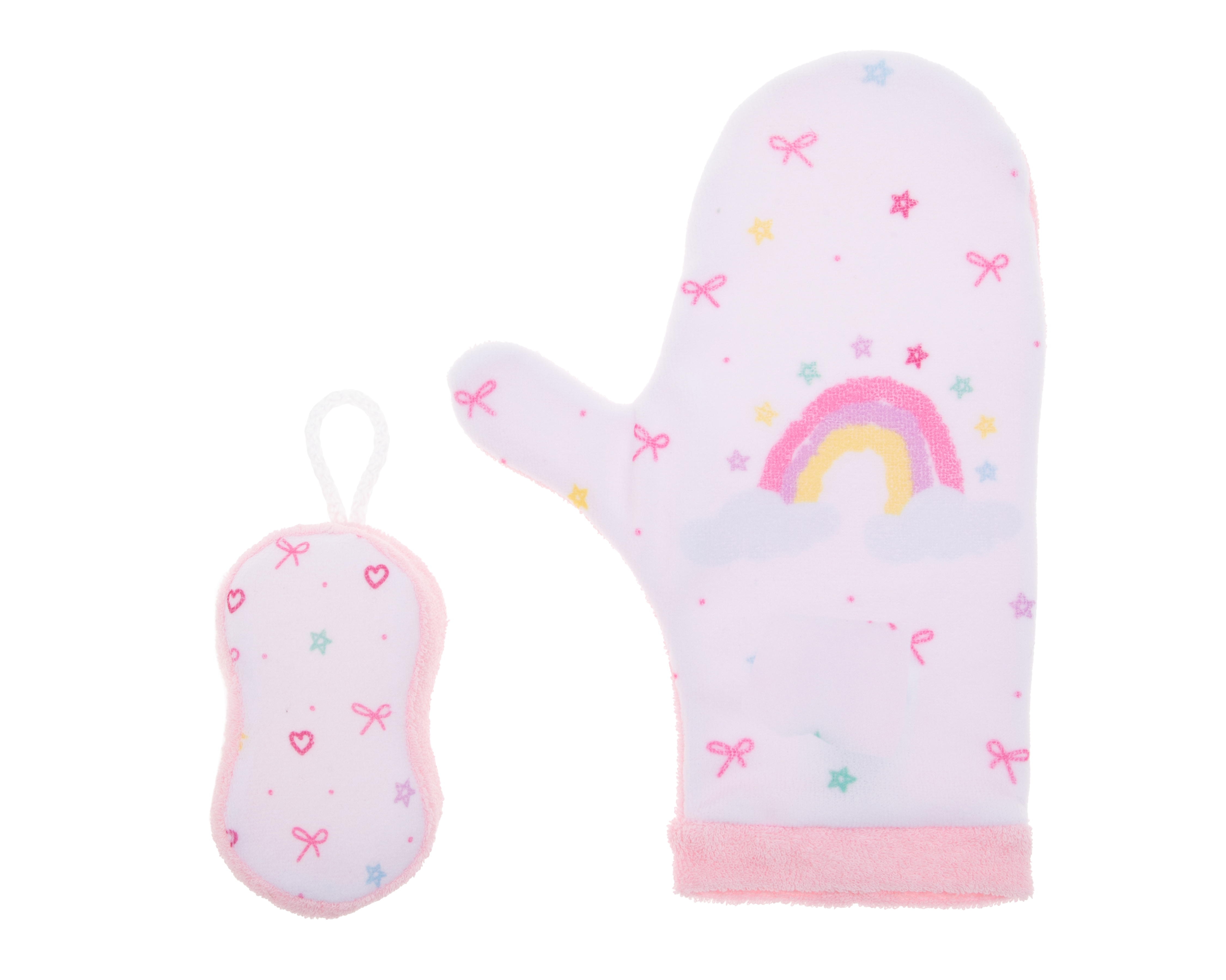 Guante y Esponja de Baño para Bebé Baby Colors 2 Piezas