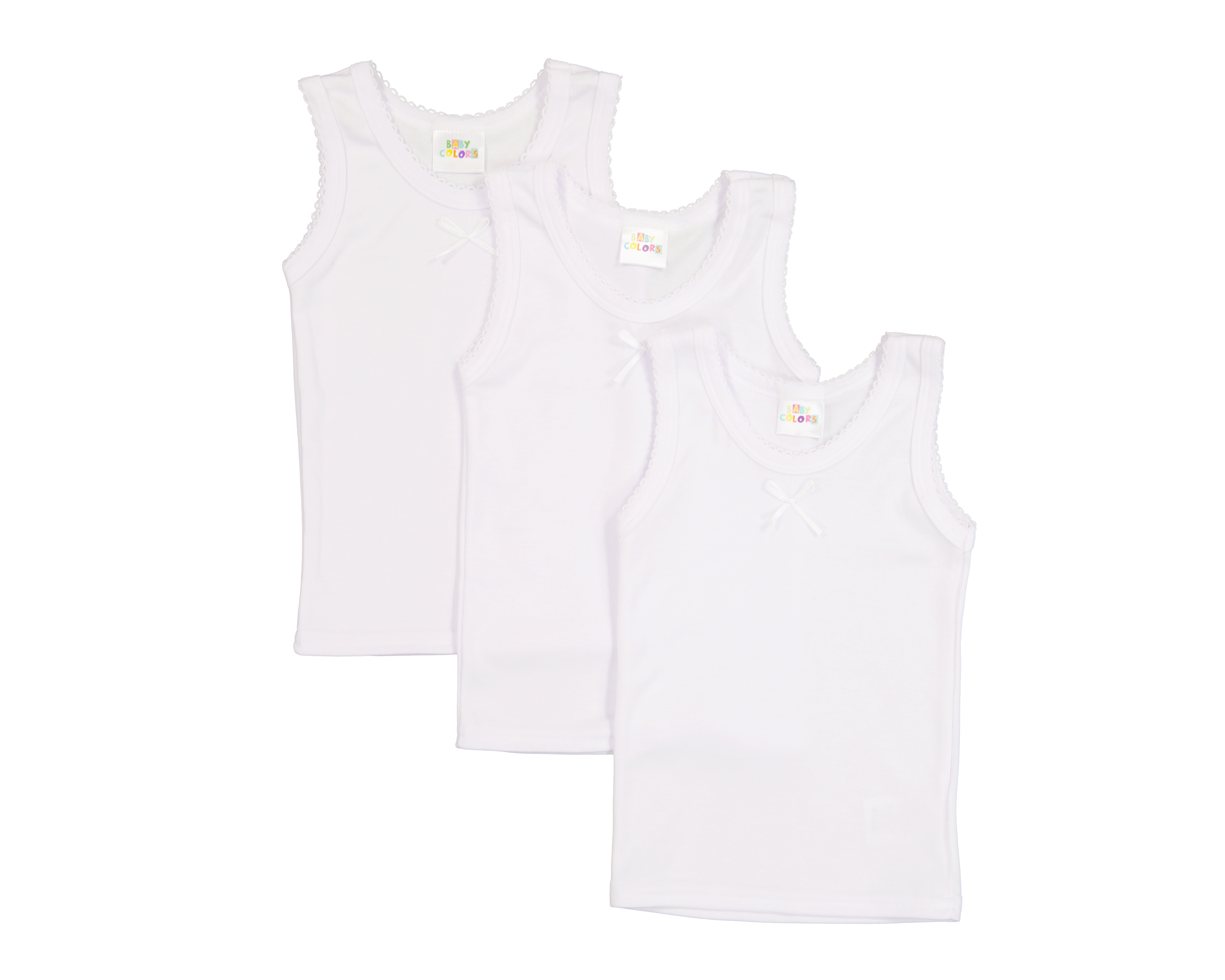 Foto 2 pulgar | Foto 1 | Camiseta Interior Baby Colors para Bebé Niña 3 Piezas