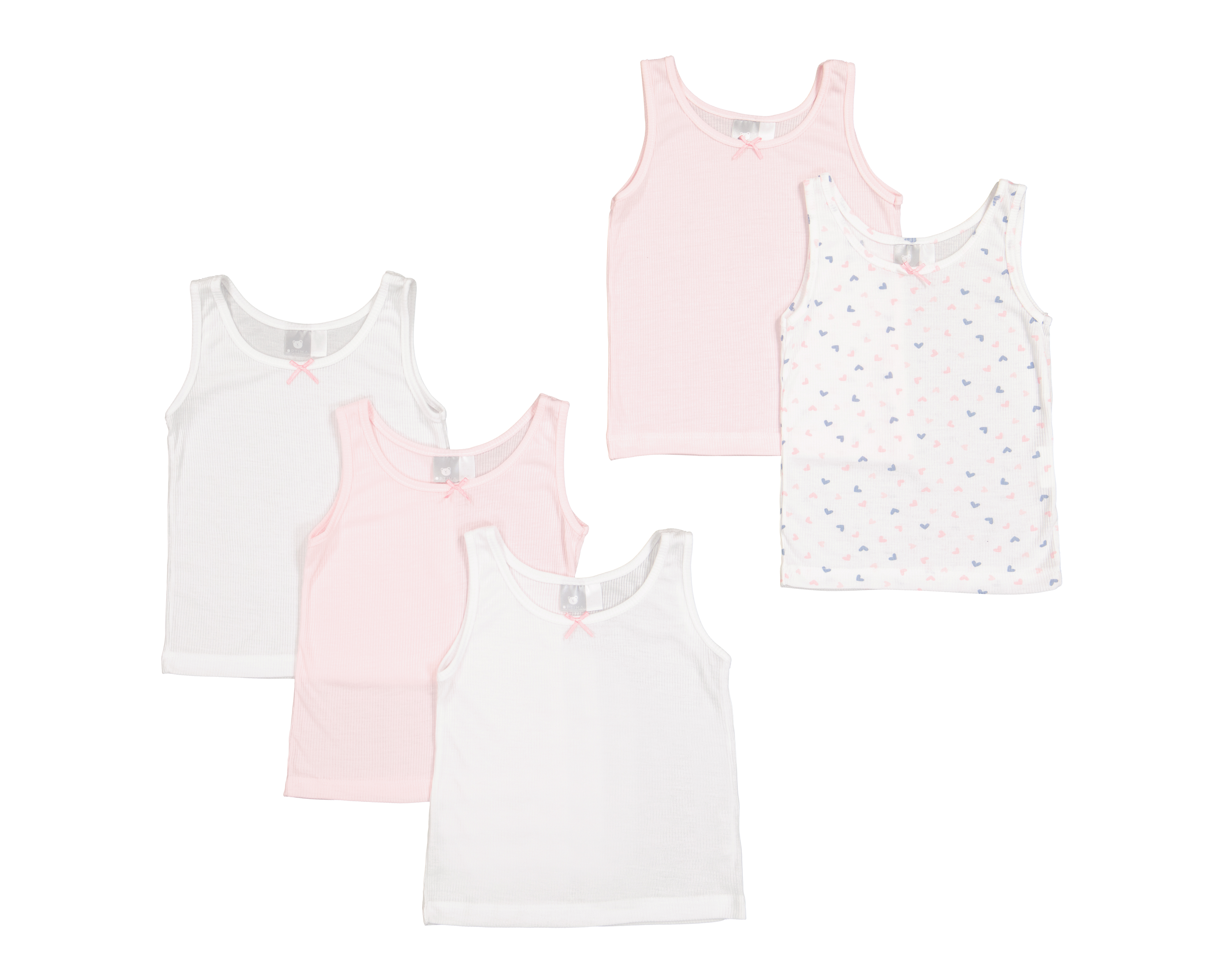 Camiseta Interior Optima para Bebé Niña 5 Piezas