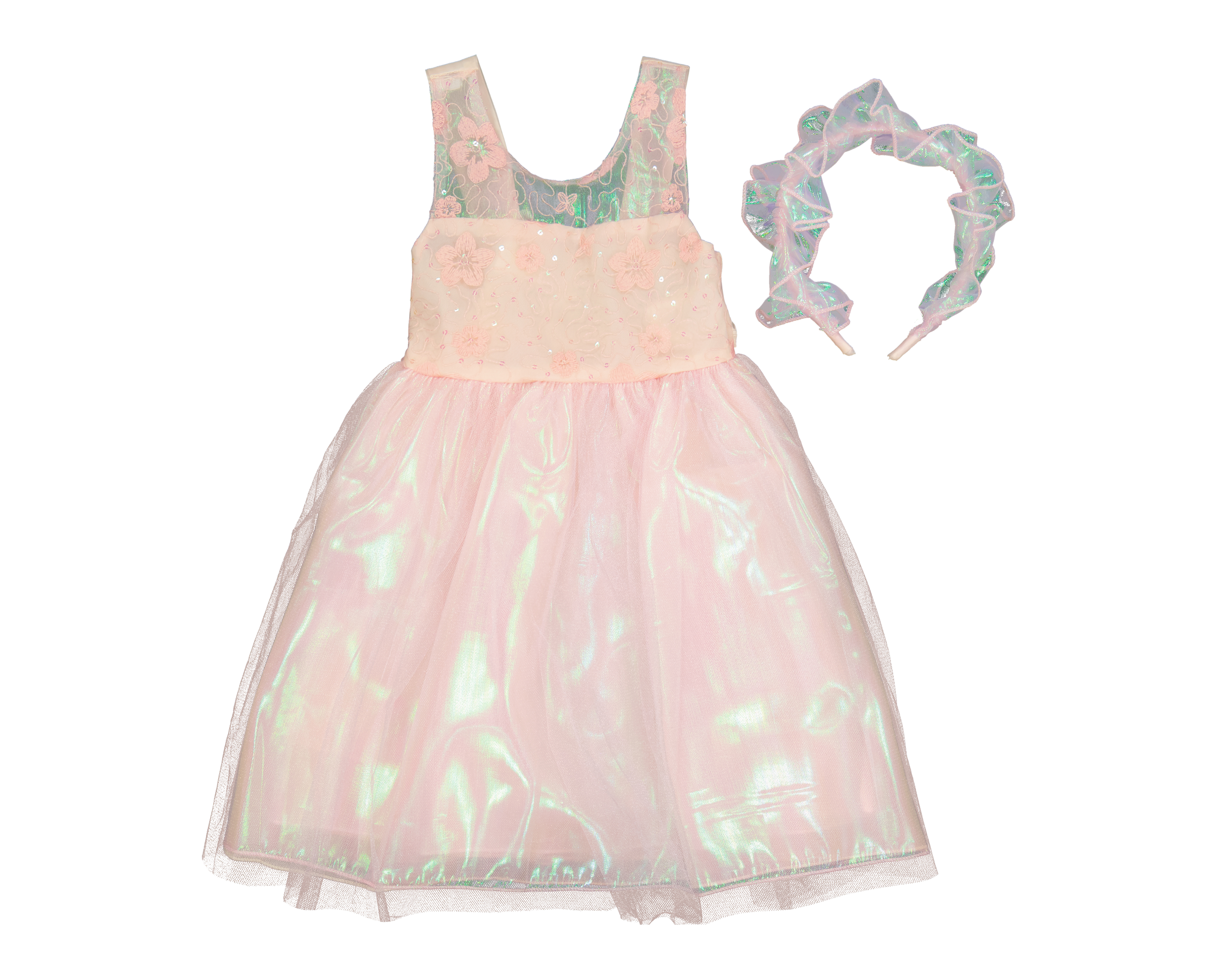 Foto 2 pulgar | Foto 1 | Vestido para Bebé Niña Baby Colors con Diadema