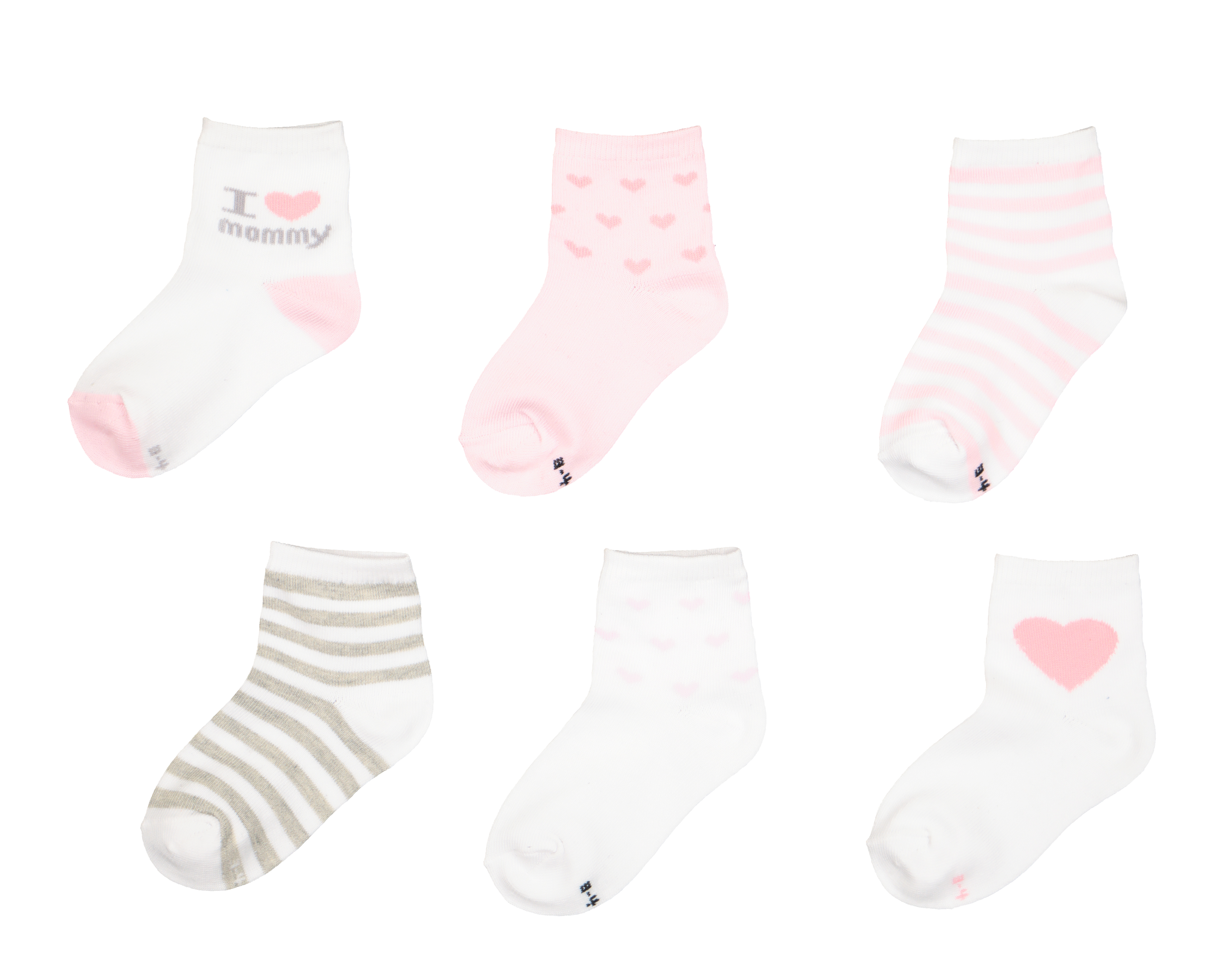 Foto 2 pulgar | Foto 1 | Calcetas Baby Colors para Bebé Niña 6 Pares