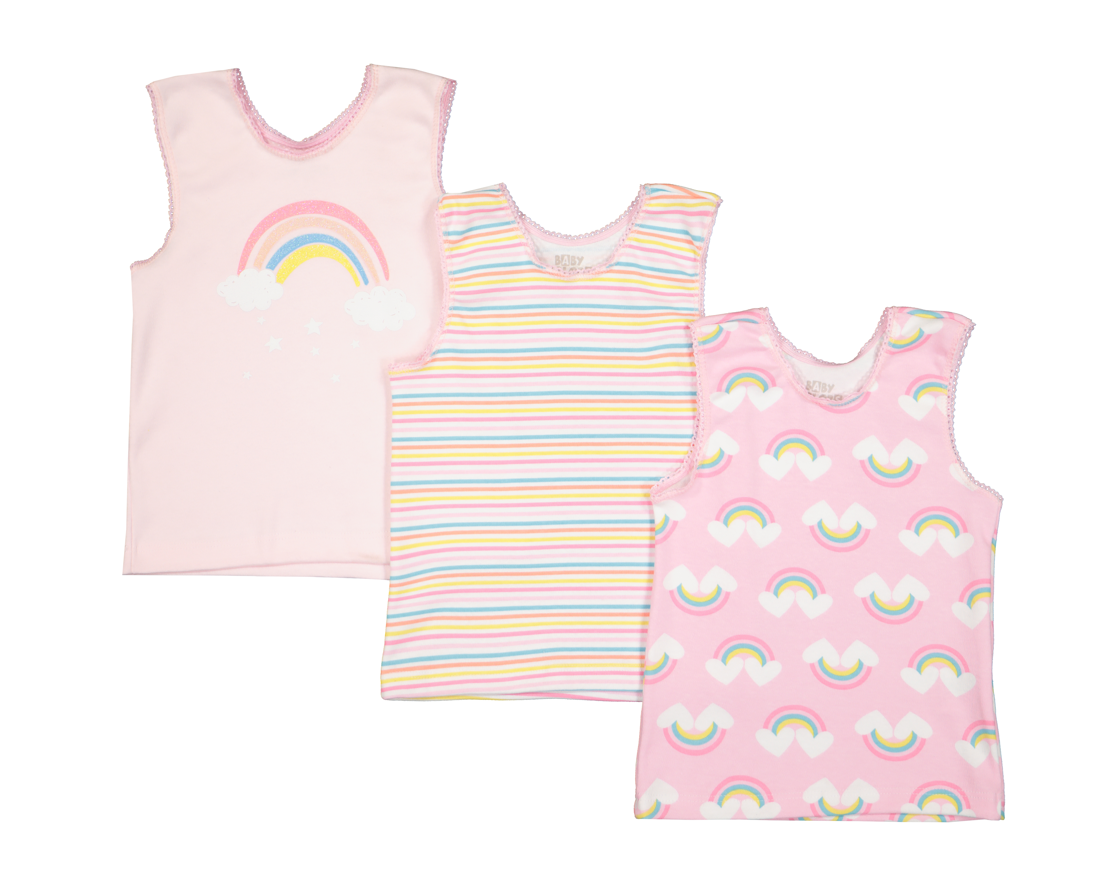 Foto 1 | Foto 1 | Camiseta Interior Baby Colors para Bebé Niña 3 Piezas