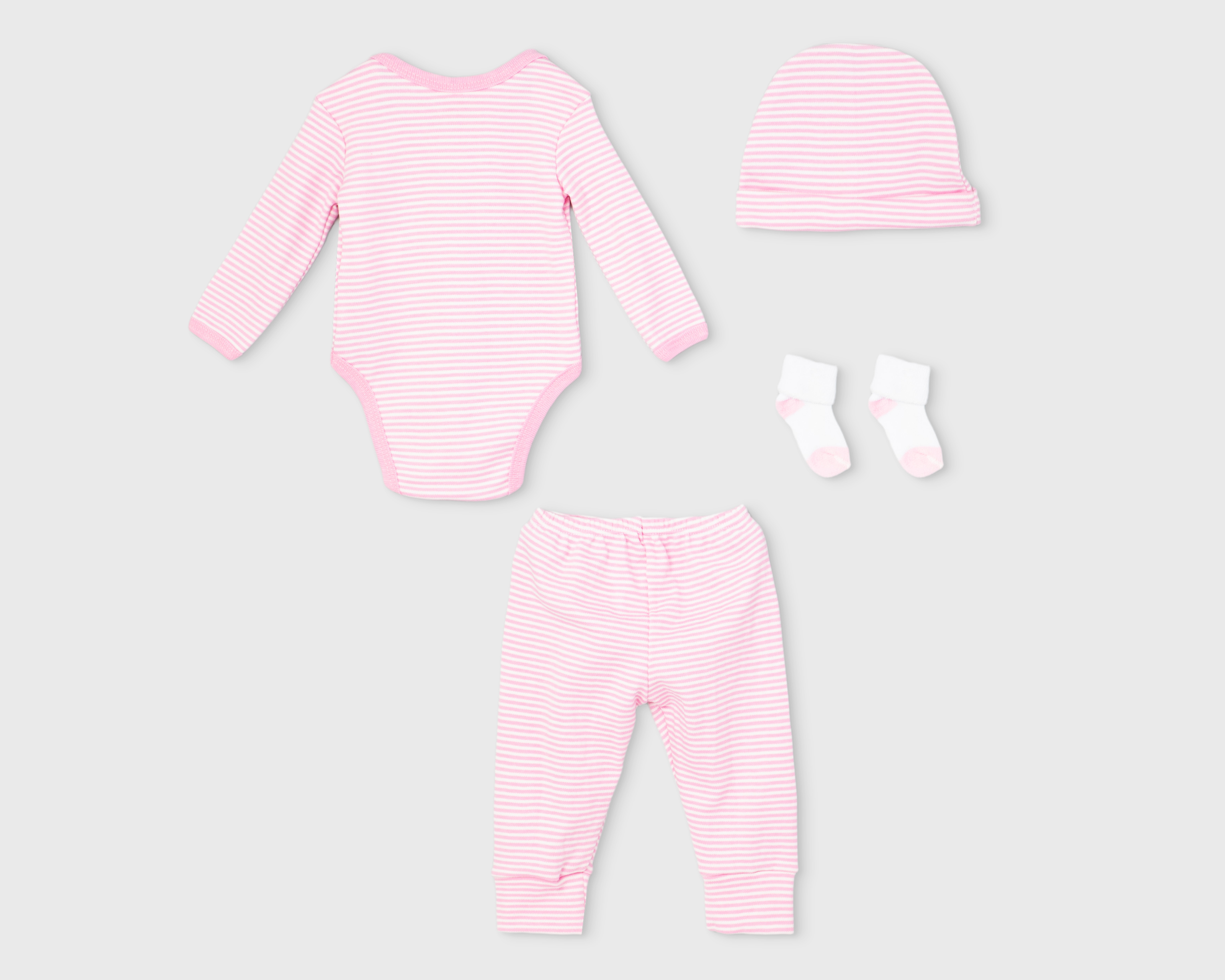 Foto 3 pulgar | Foto 2 | Conjunto de Bebé Niña Baby Colors Rosa 4 Piezas