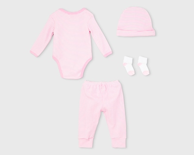 Foto 2 | Foto 2 | Conjunto de Bebé Niña Baby Colors Rosa 4 Piezas