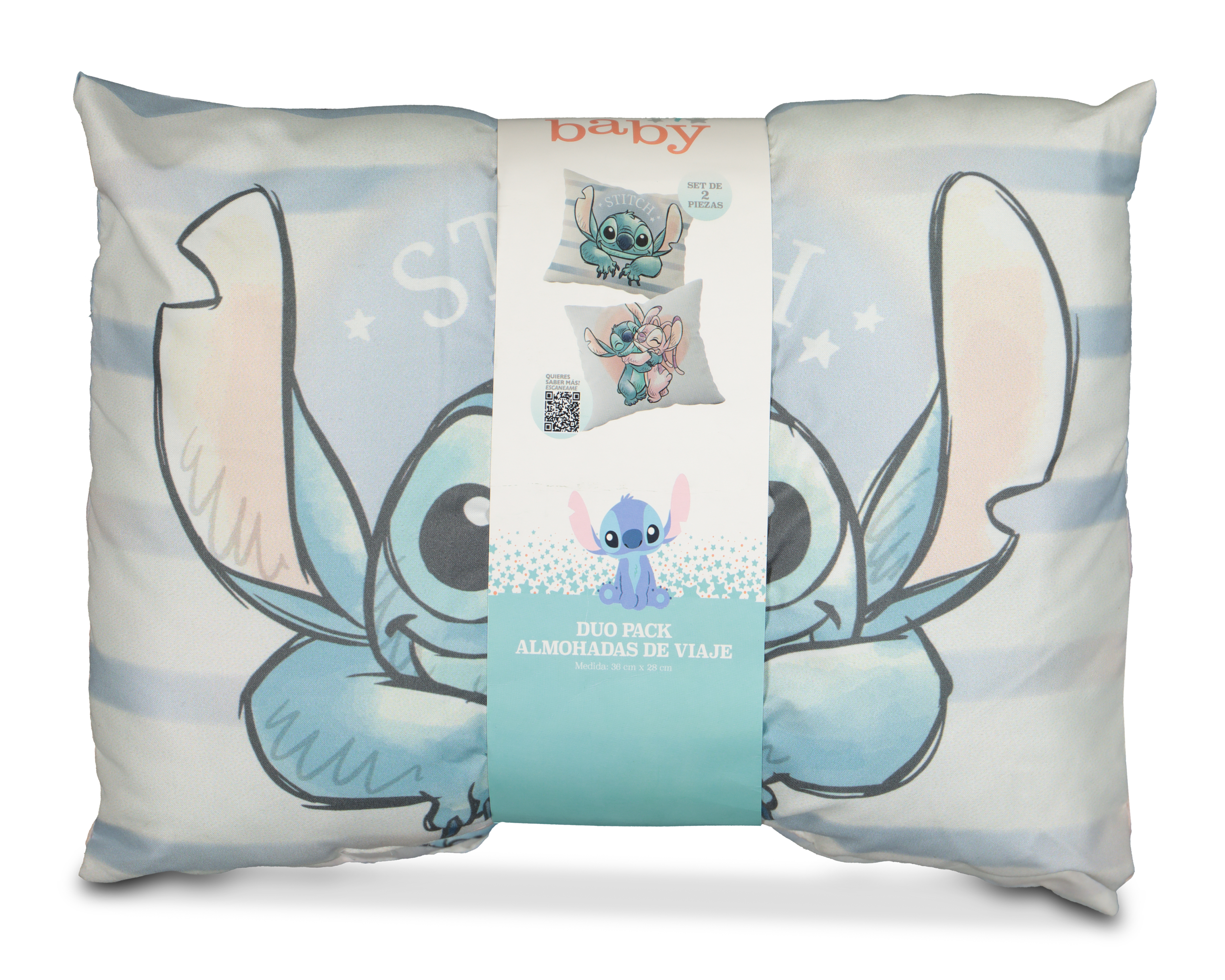 Almohada de Viaje Providencia Stitch Suave Duo Pack