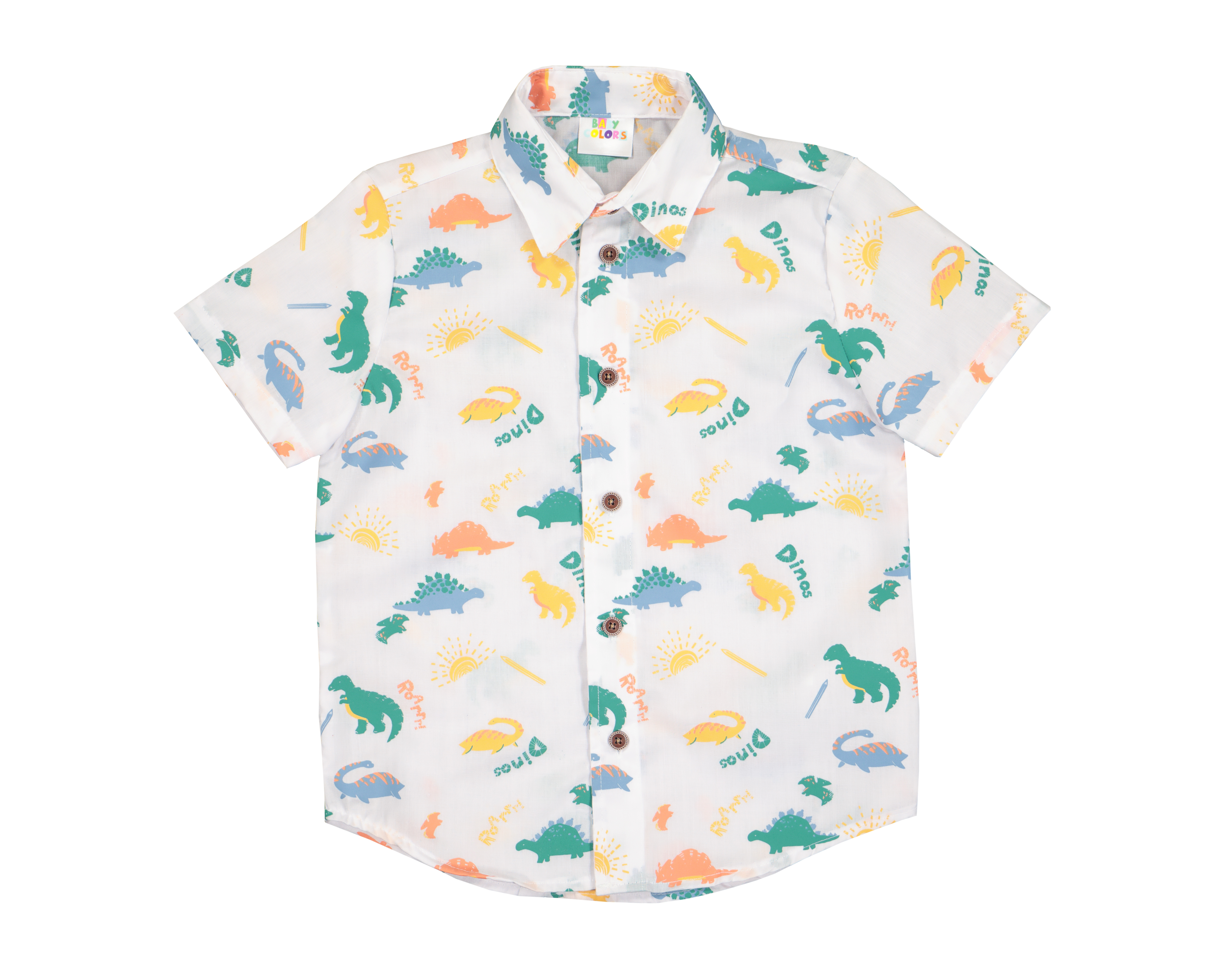 Camisa Baby Colors de Dinosaurios para Bebé Niño
