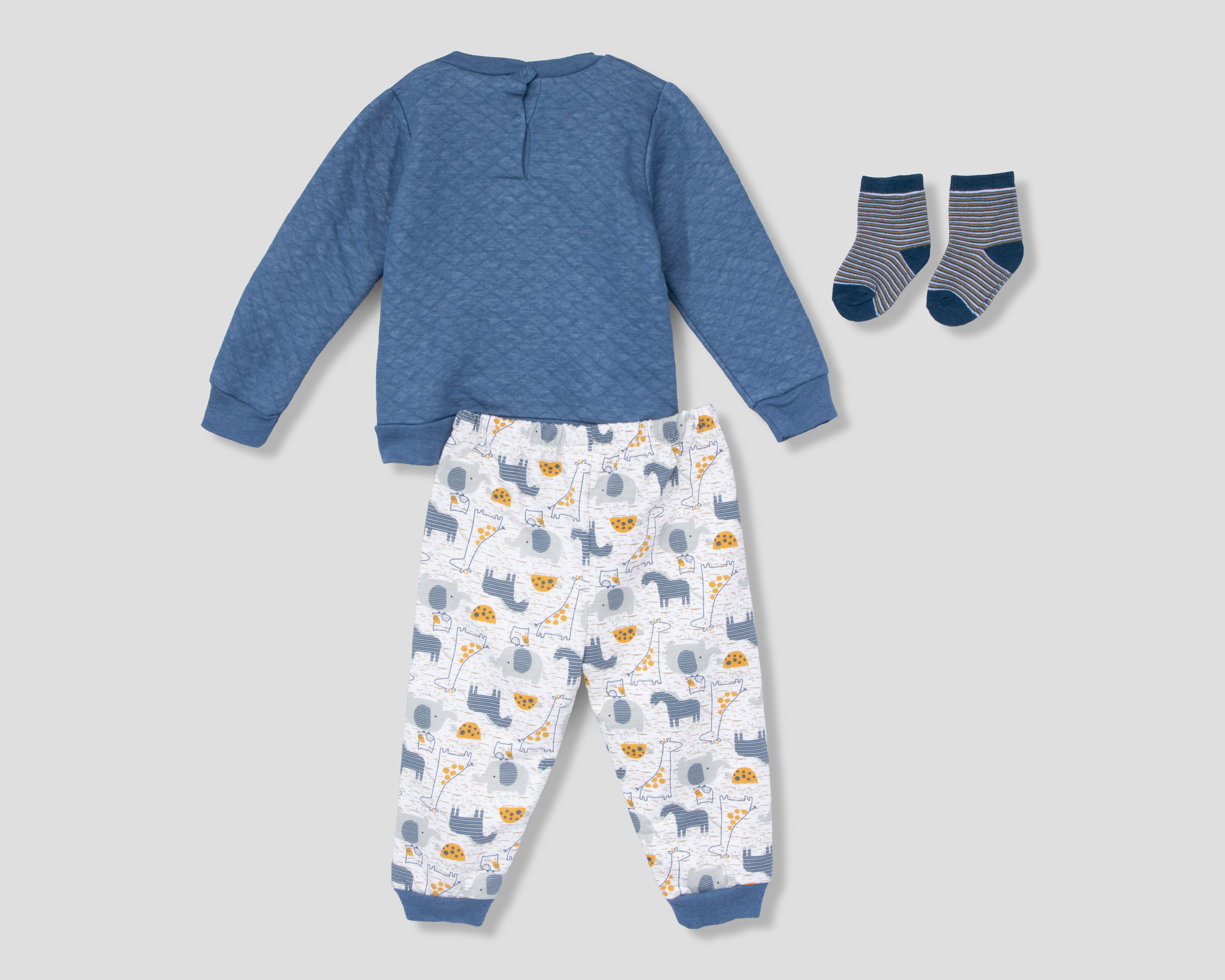 Foto 3 pulgar | Foto 2 | Conjunto para Bebé Niño Baby Colors con Calcetas