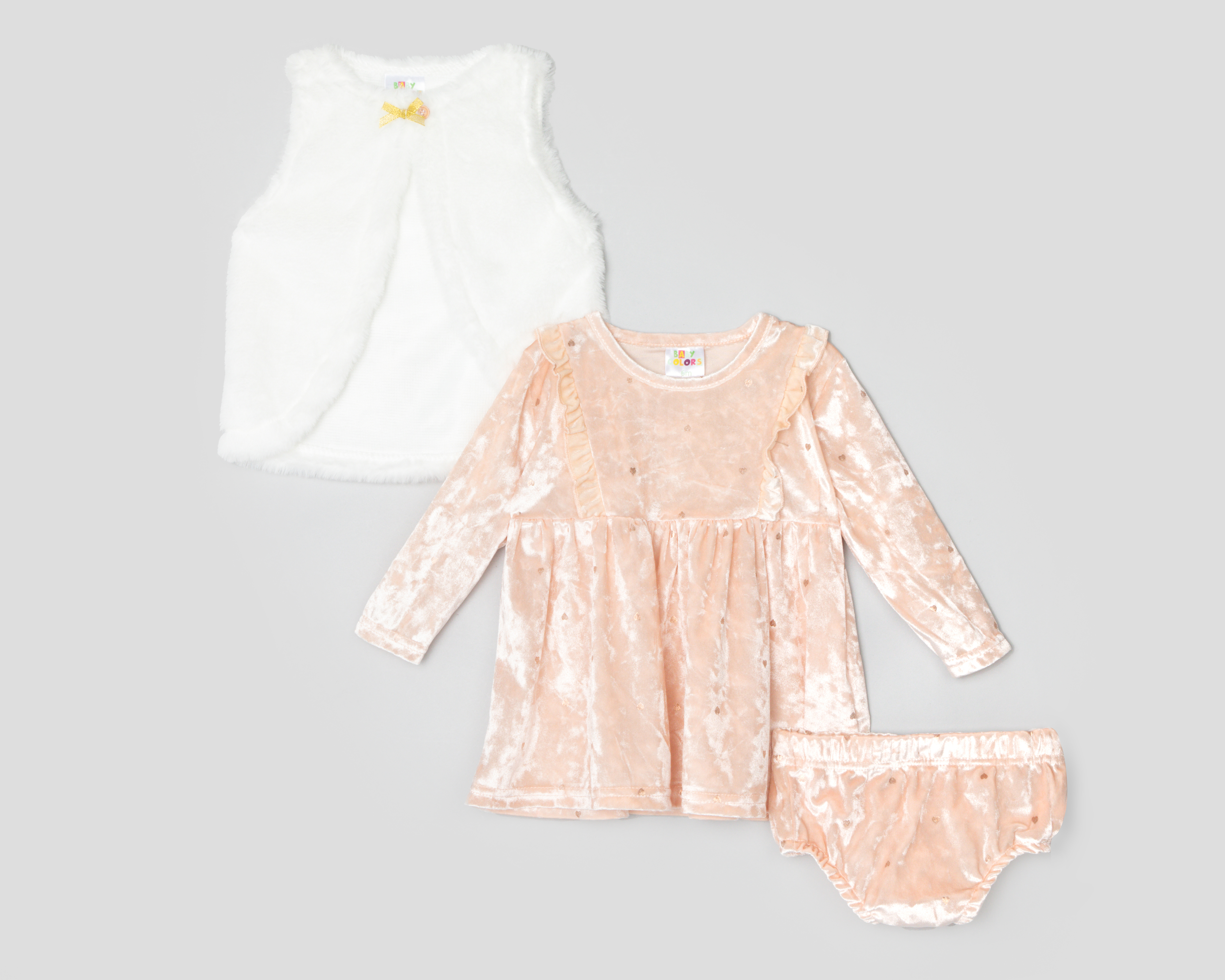 Foto 1 | Foto 1 | Conjunto de Bebé Niña Baby Colors 3 Piezas