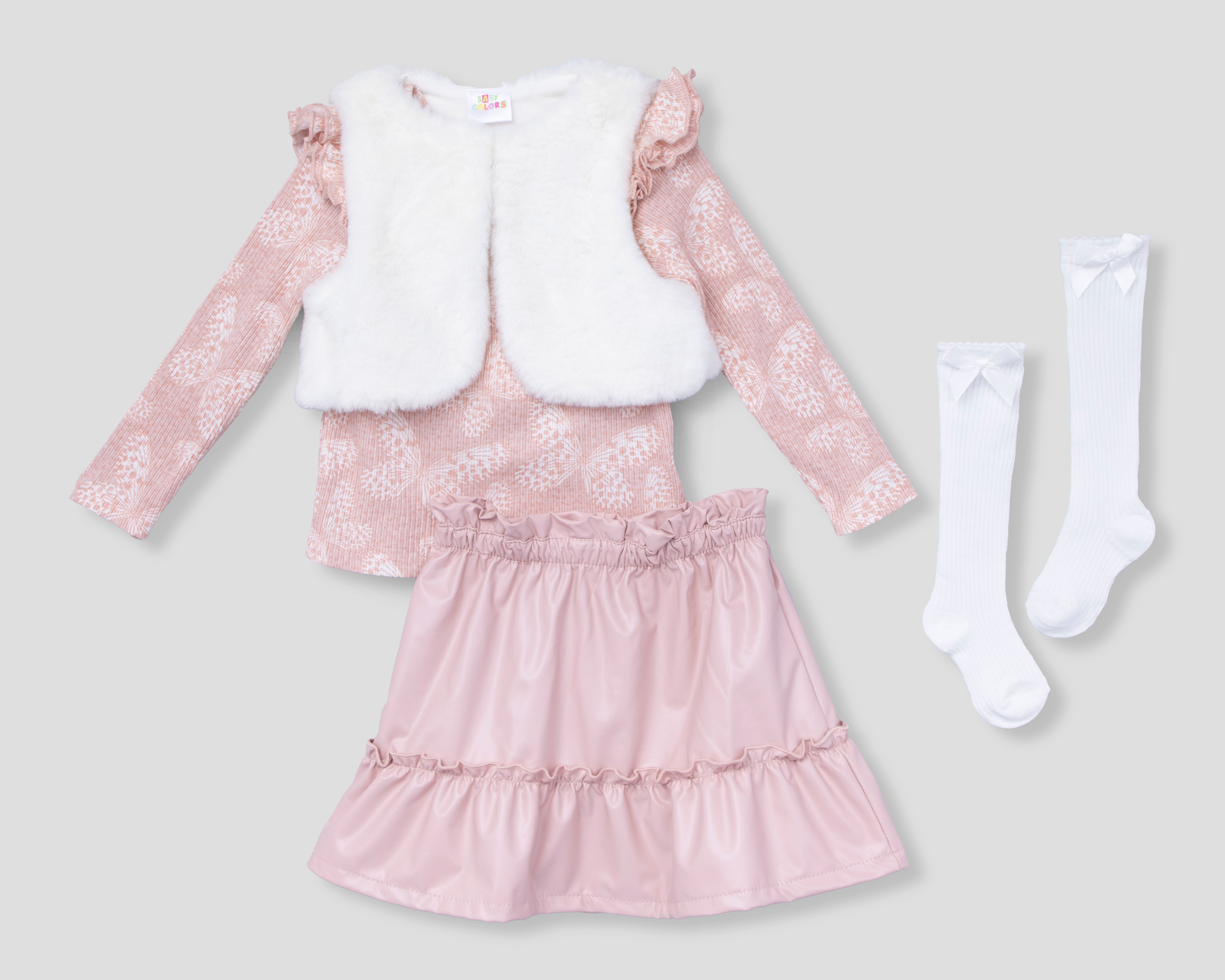 Foto 2 pulgar | Foto 1 | Conjunto para Bebé Niña Baby Colors 4 Piezas