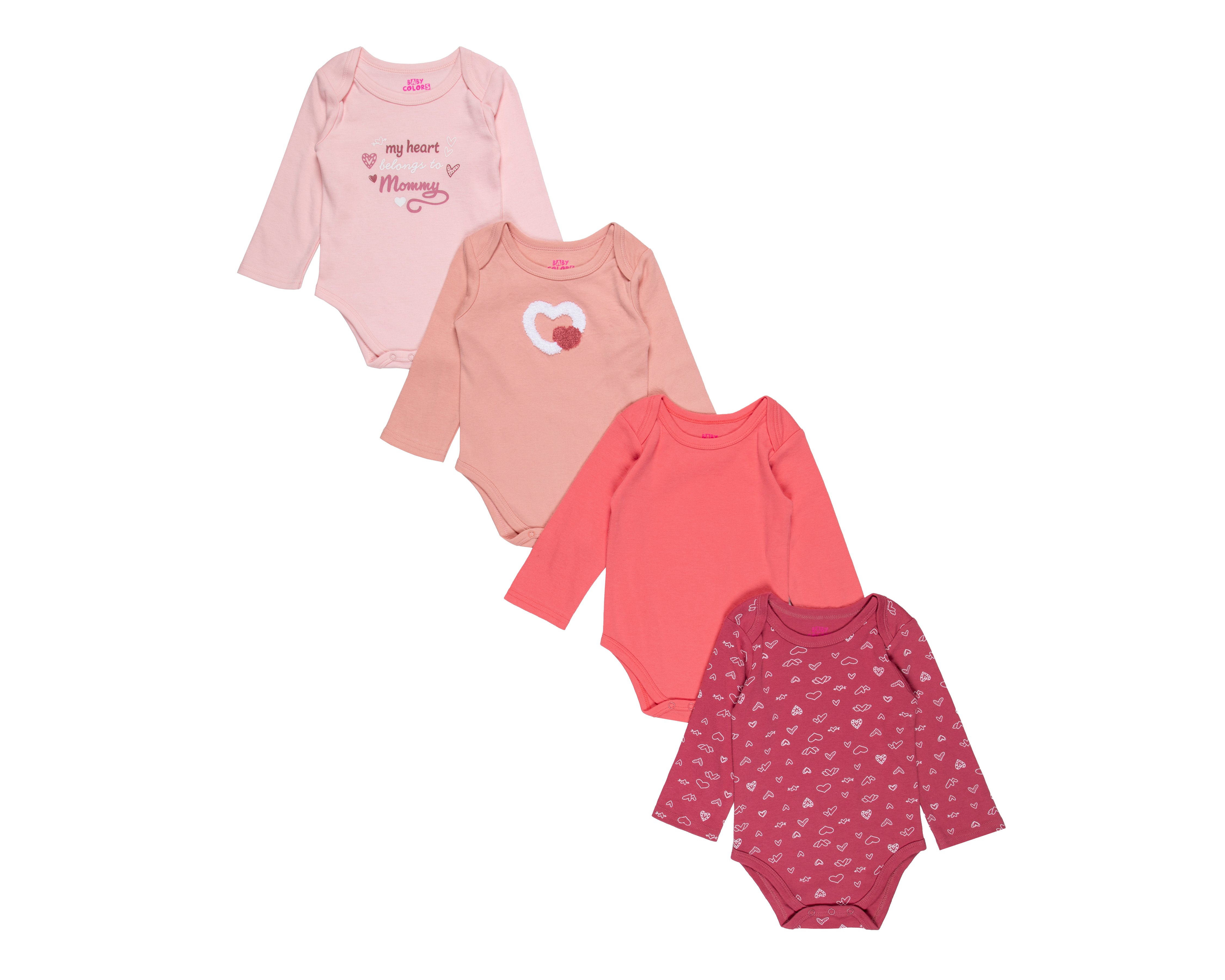 Foto 2 pulgar | Foto 1 | Pañalero para Bebé Niña Baby Colors Rosa 4 Piezas