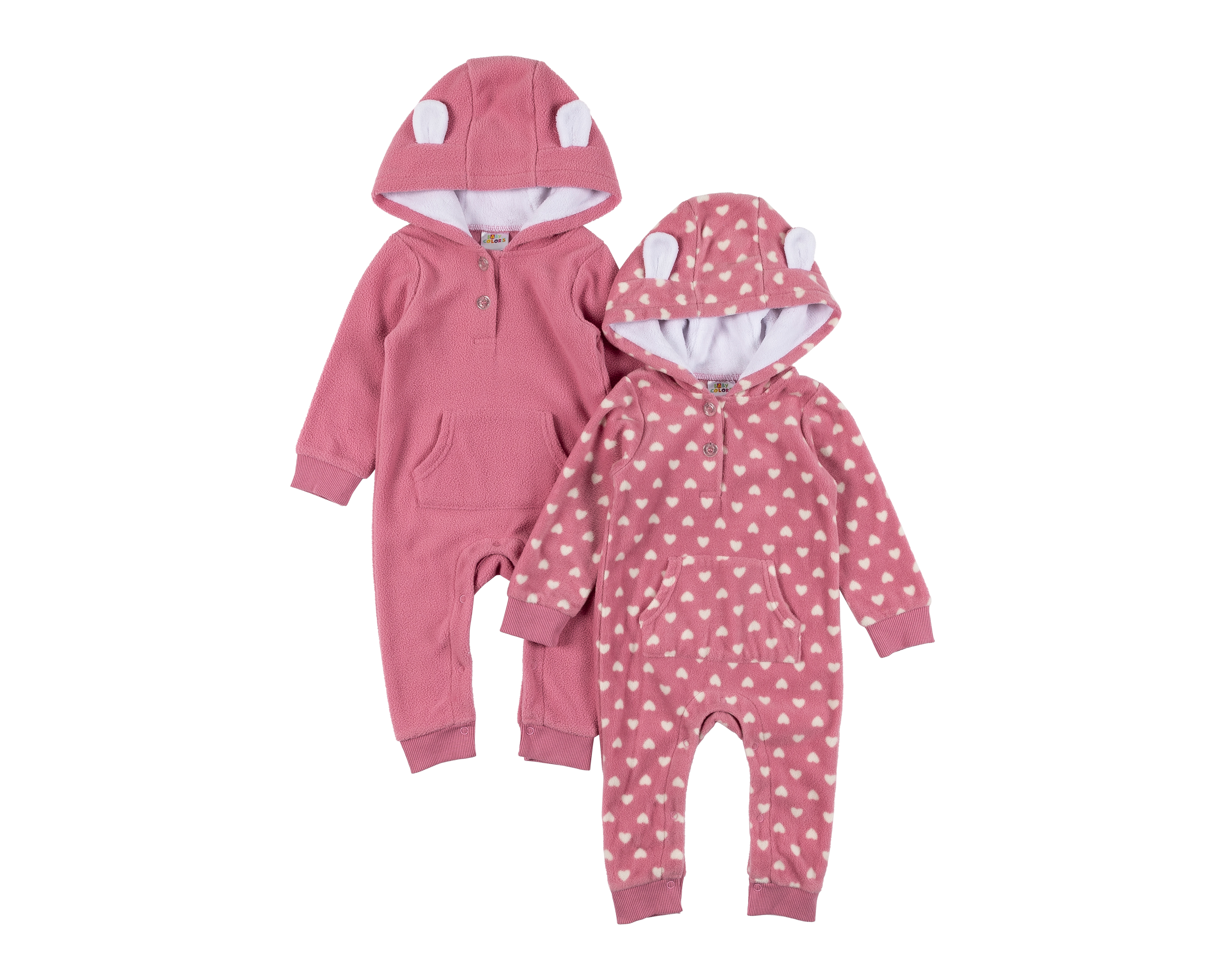 Foto 2 pulgar | Foto 1 | Mameluco para Bebé Niña Baby Colors con Gorro 2 Piezas