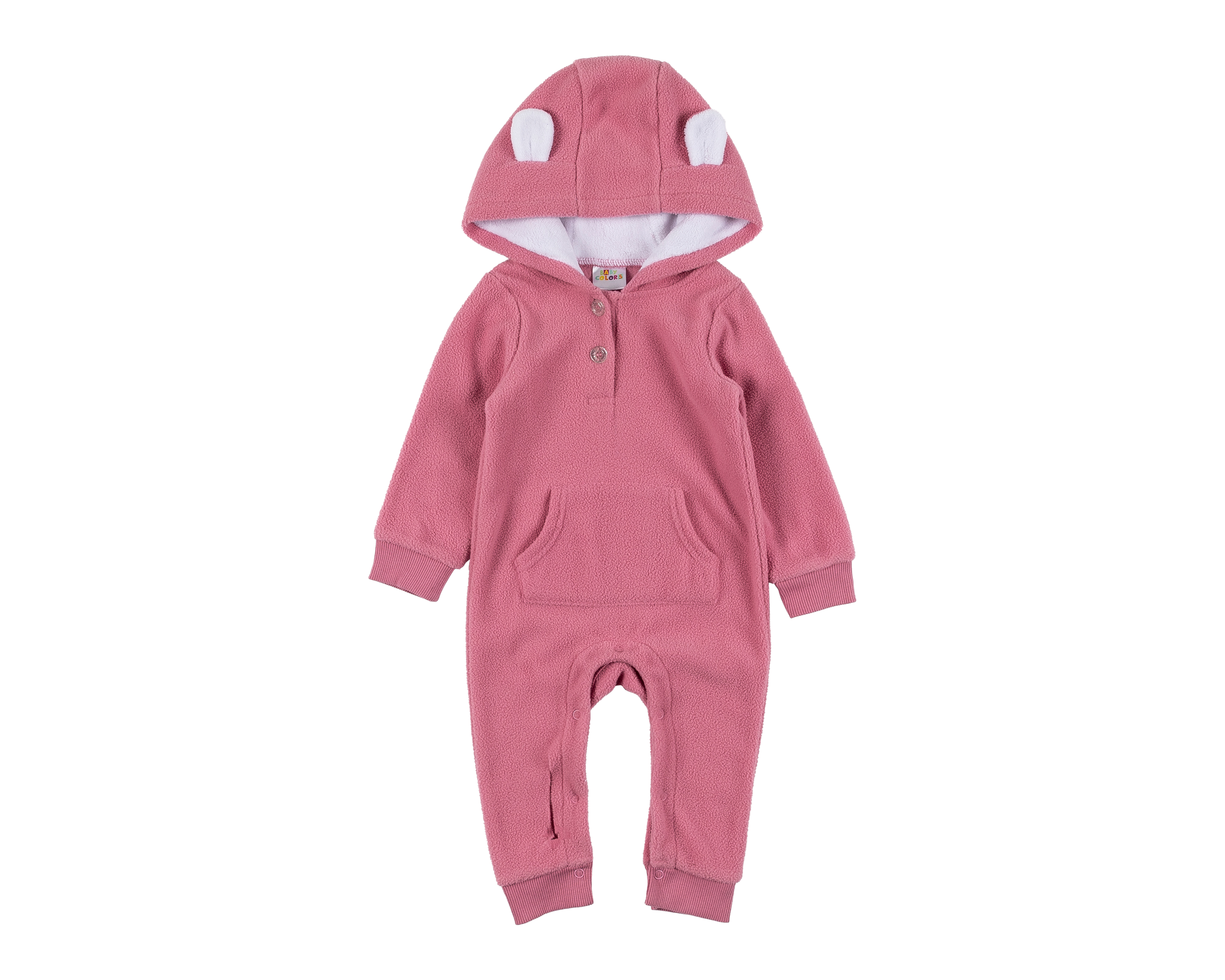 Foto 4 pulgar | Foto 3 | Mameluco para Bebé Niña Baby Colors con Gorro 2 Piezas