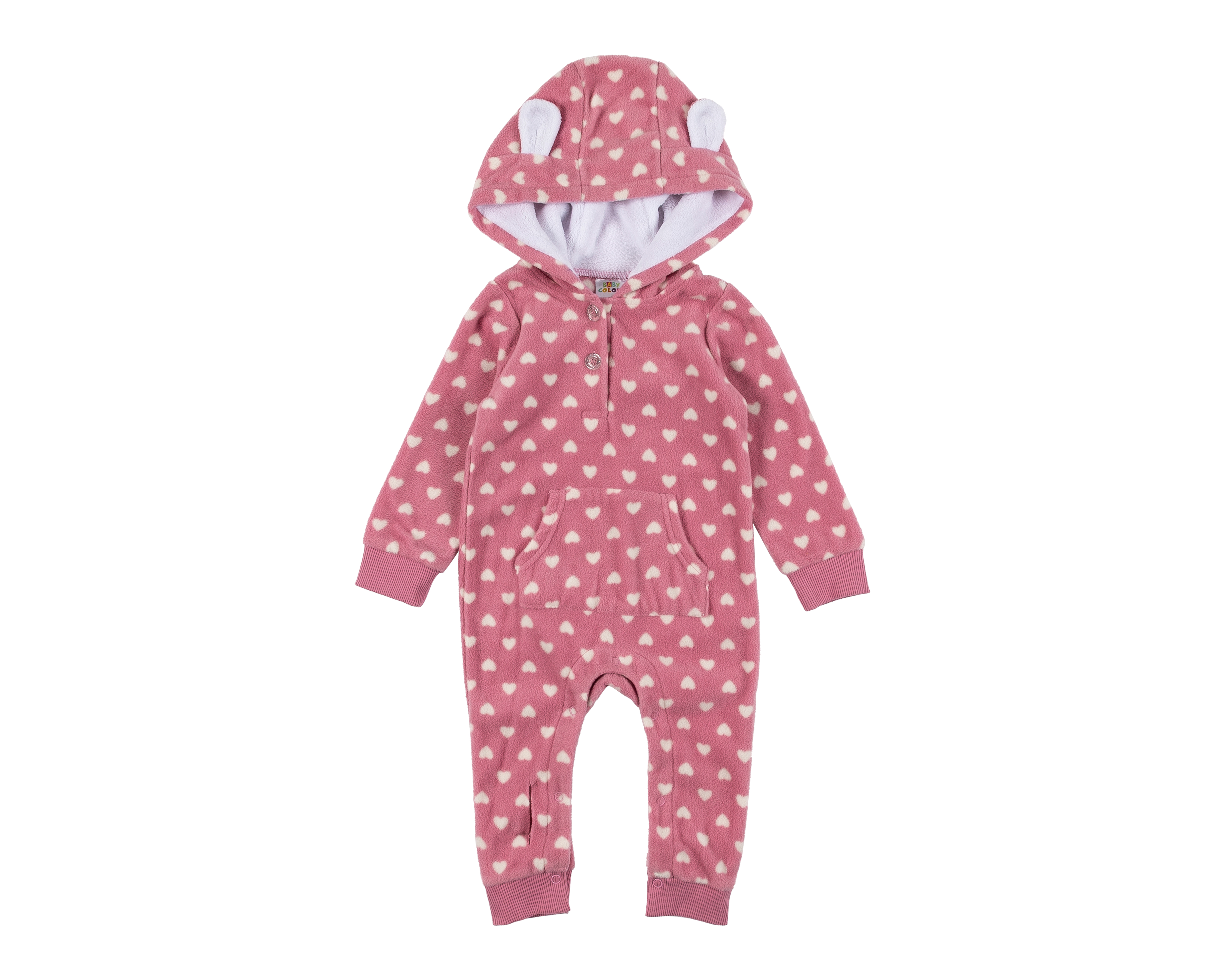 Foto 5 pulgar | Foto 4 | Mameluco para Bebé Niña Baby Colors con Gorro 2 Piezas