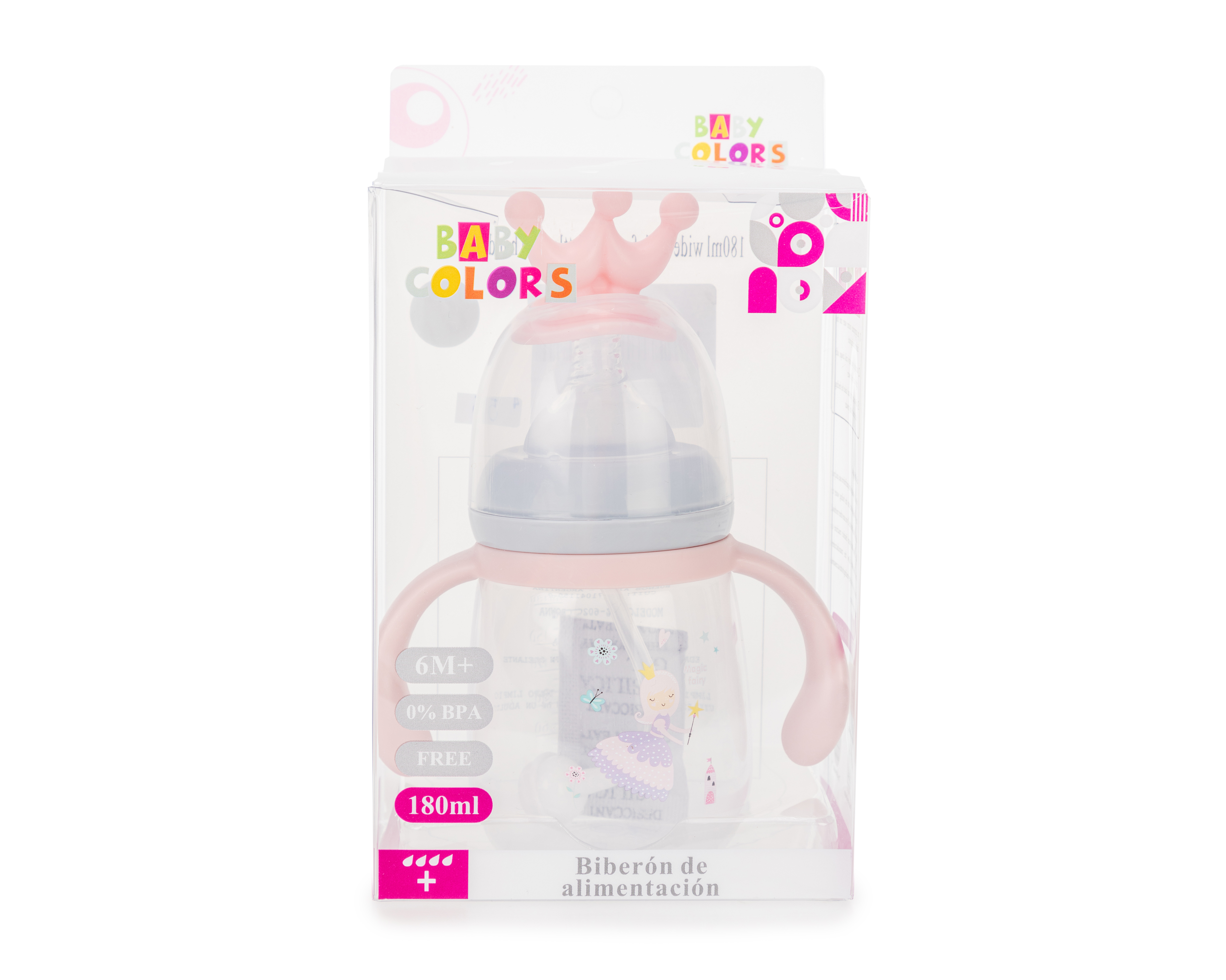 Vaso Entrenador Baby Colors Rosa 180 ml