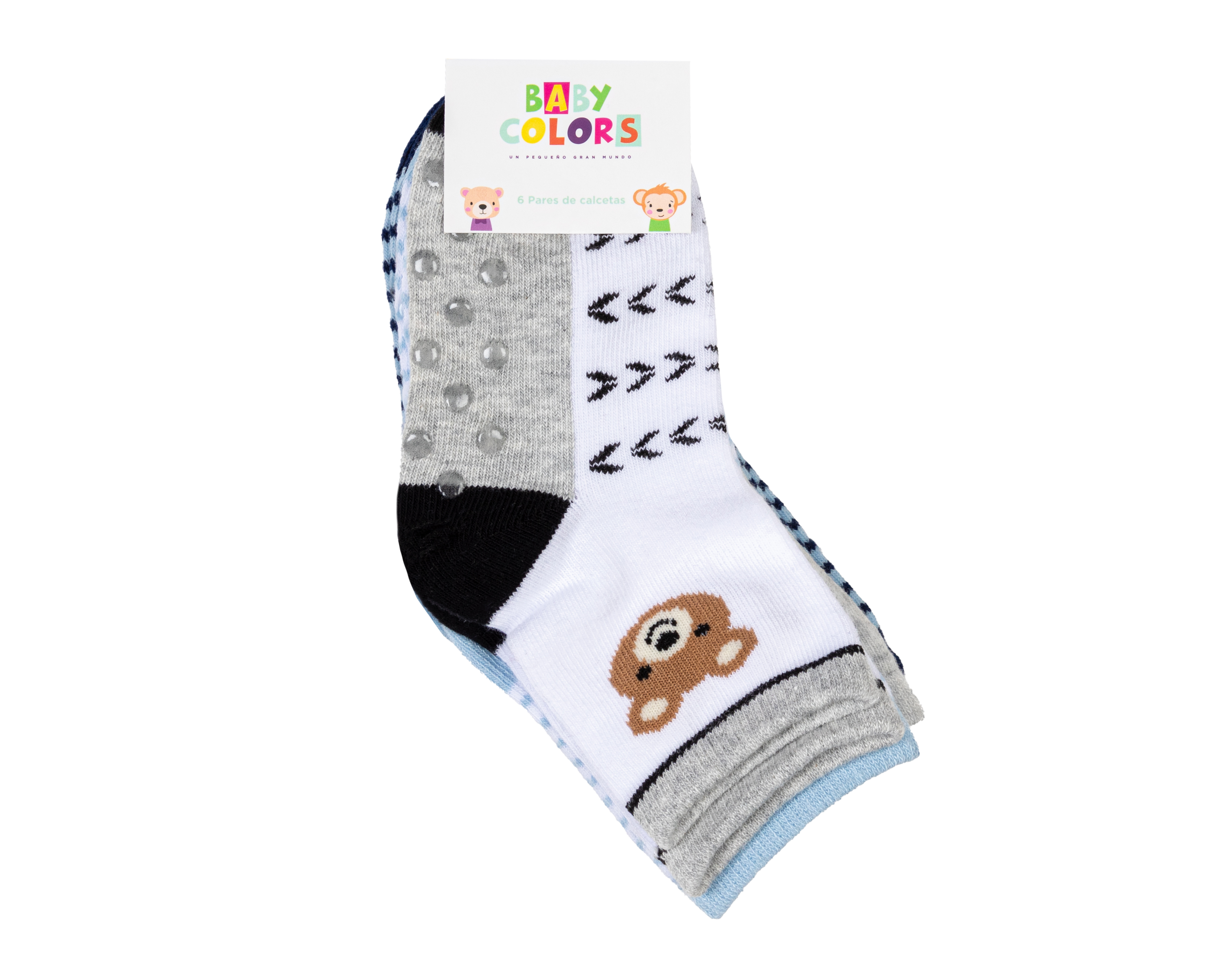 Foto 4 pulgar | Foto 3 | Calcetas para Bebé Baby Colors 6 Pares