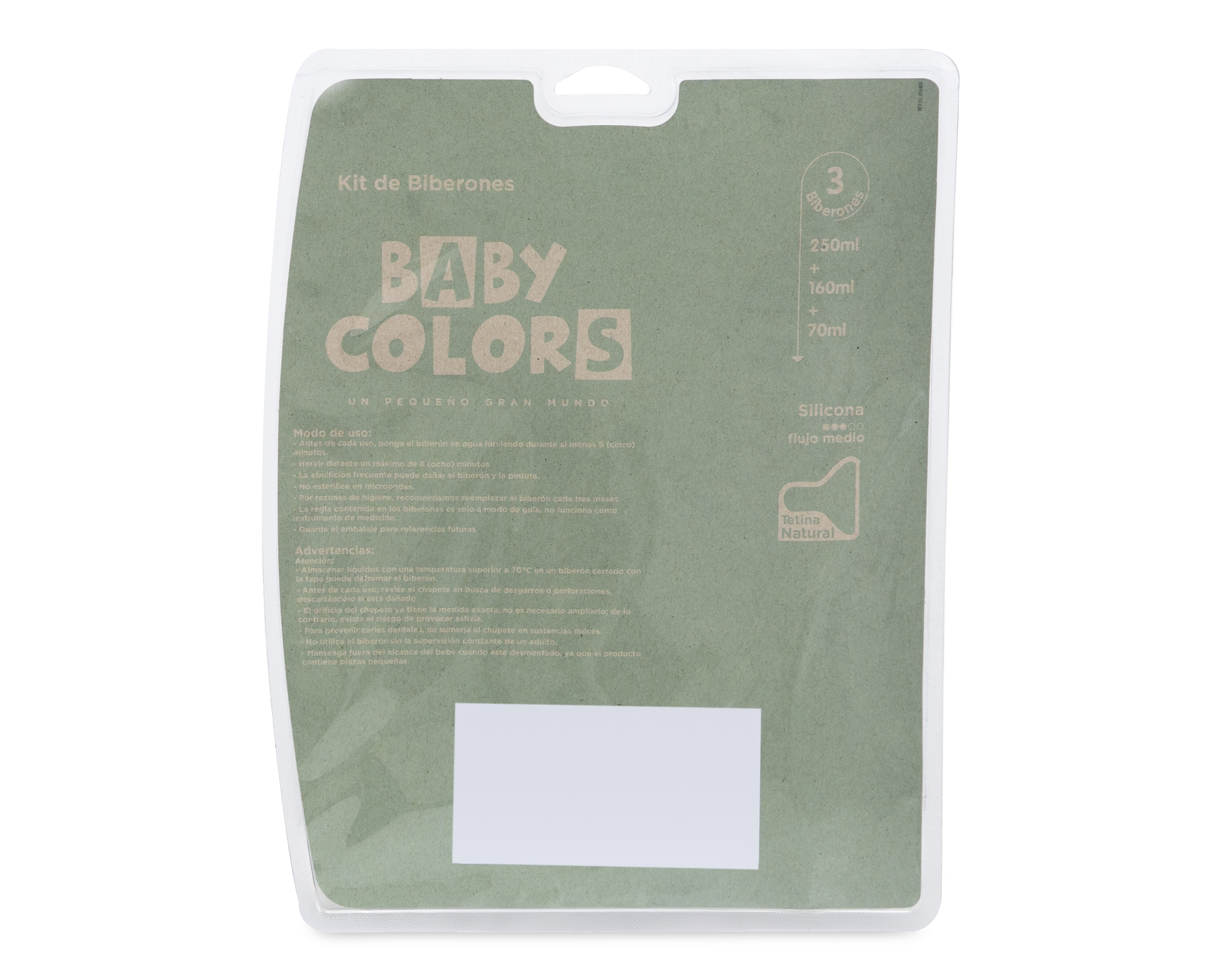 Foto 2 | Foto 2 | Biberón Baby Colors Libre de BPA 3 Piezas