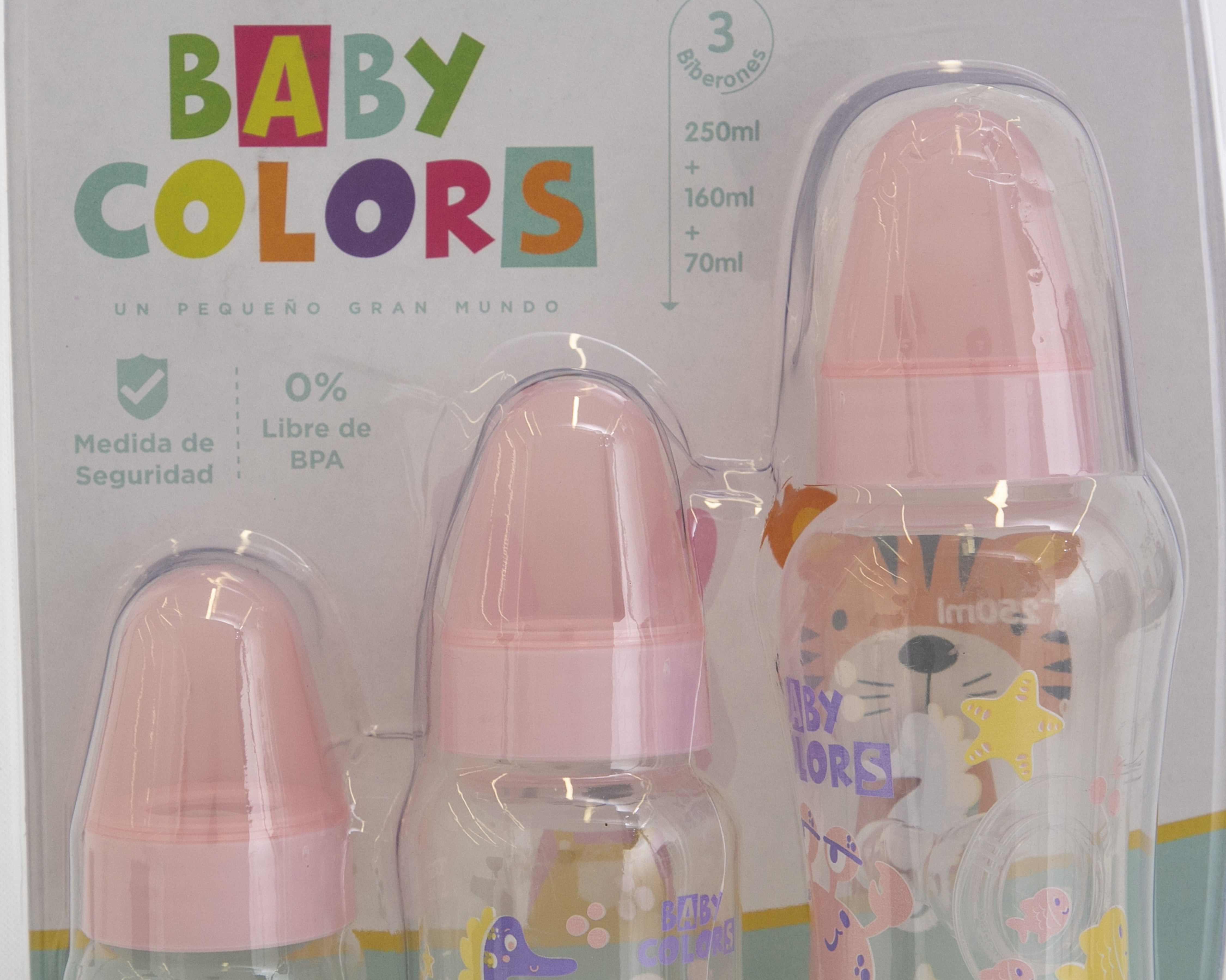 Foto 3 | Foto 3 | Biberón Baby Colors Libre de BPA 3 Piezas