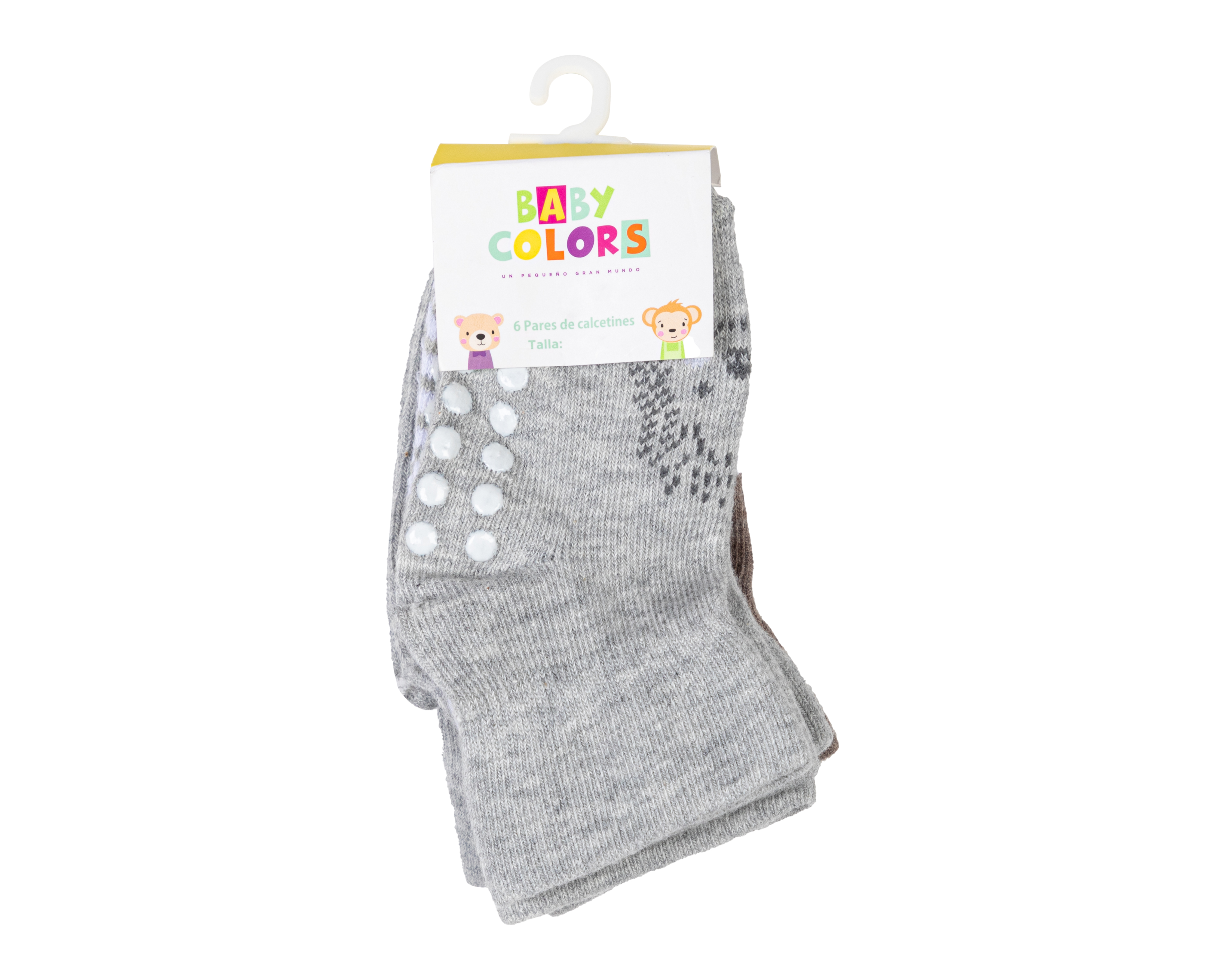 Foto 4 pulgar | Foto 3 | Calcetas para Bebé Baby Colors 6 Pares