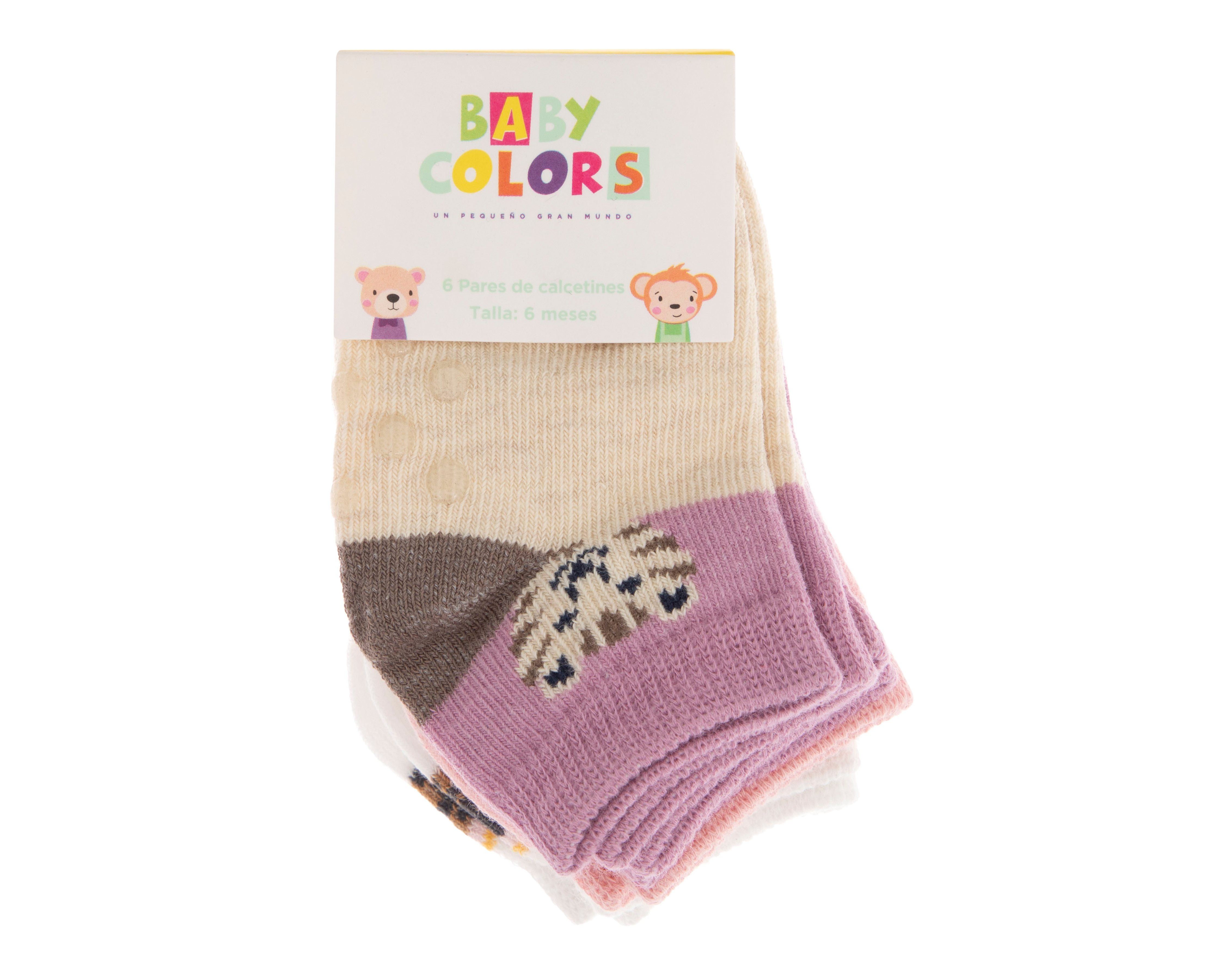 Foto 4 pulgar | Foto 3 | Calcetas para Bebé Niña Baby Colors 6 Pares