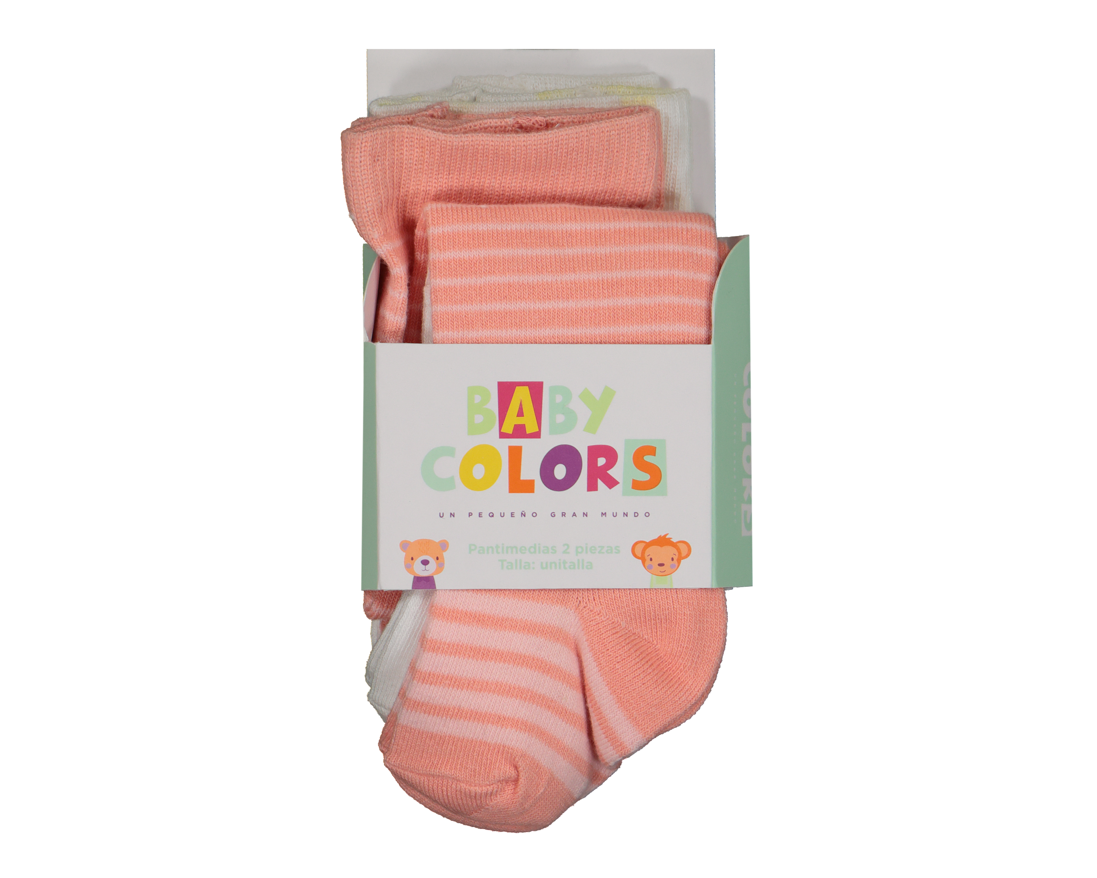 Foto 4 pulgar | Foto 3 | Pantimedias Baby Colors para Bebé Niña 2 Piezas