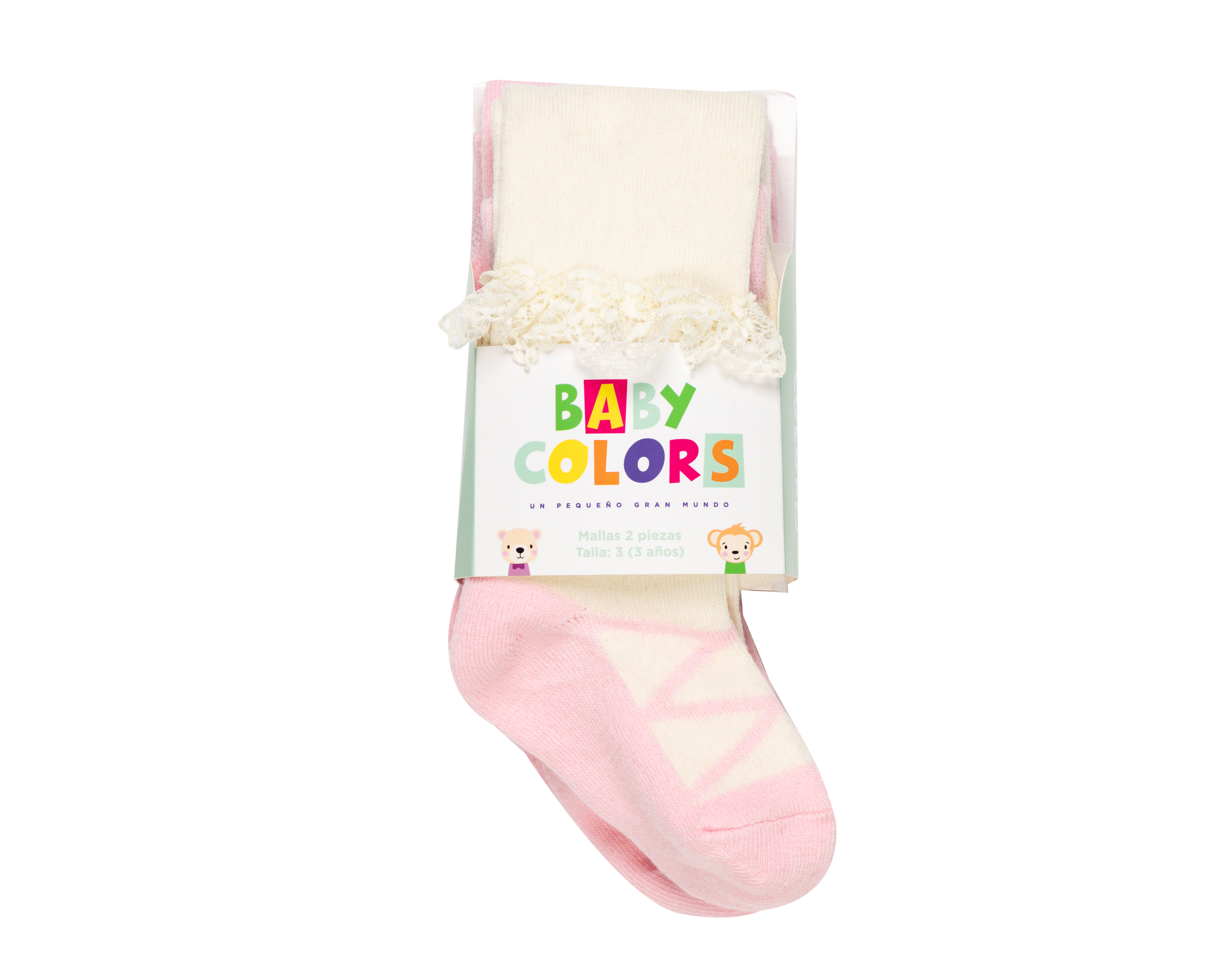 Foto 5 pulgar | Foto 4 | Mallas Rosas para Niña Baby Colors 2 Piezas