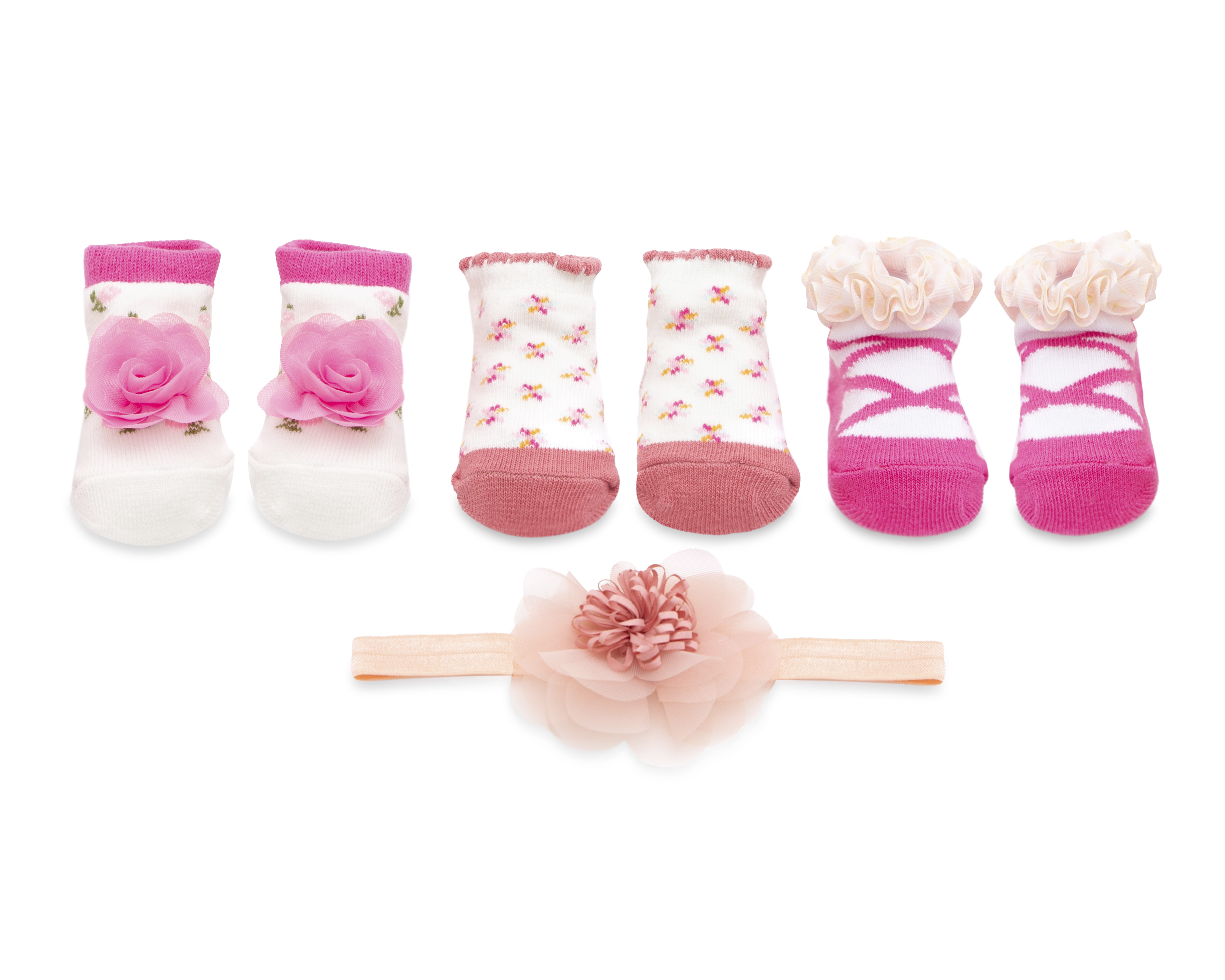 Foto 2 pulgar | Foto 1 | Calcetas Baby Colors para Bebé Niña 3 Pares
