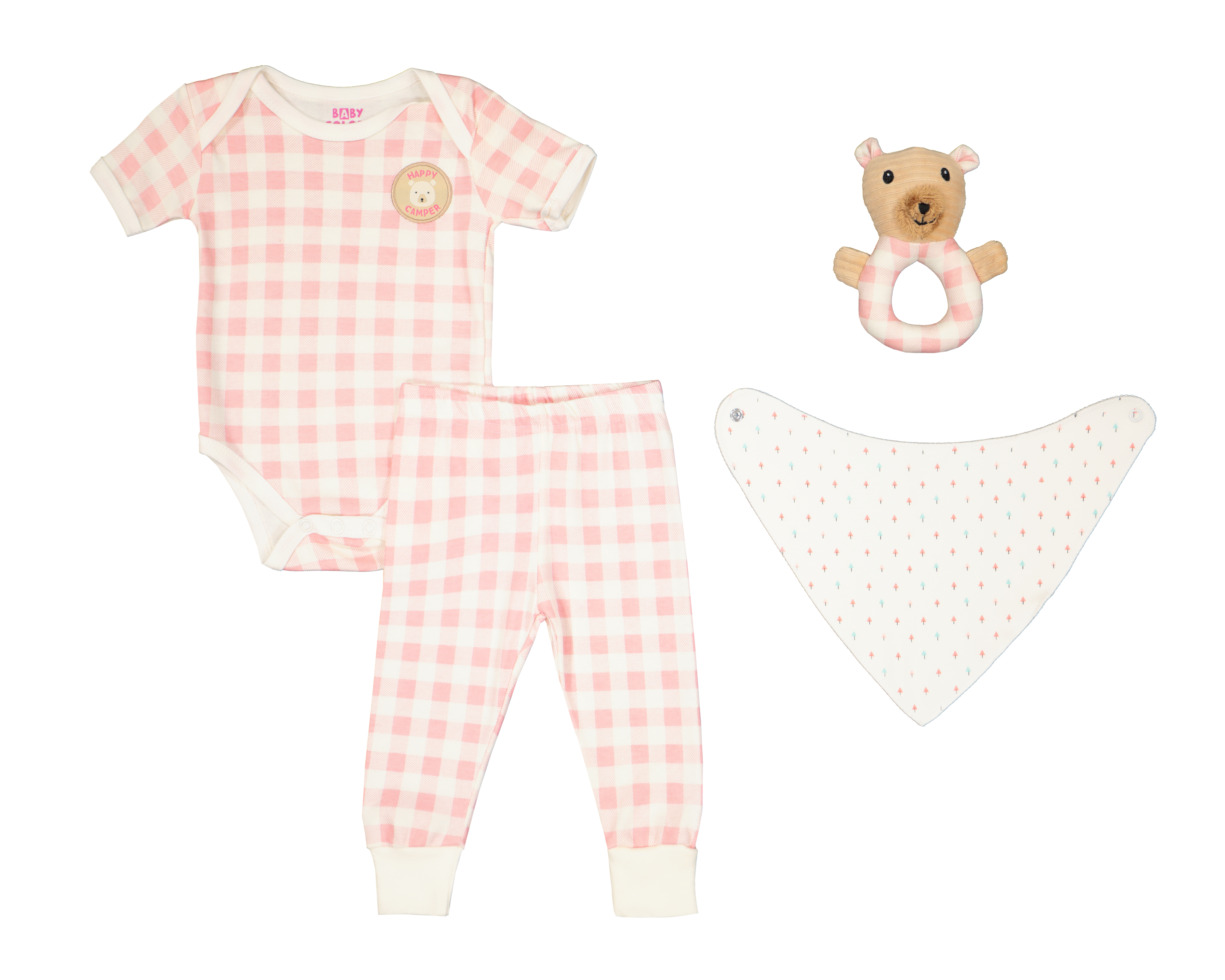 Foto 2 pulgar | Foto 1 | Conjunto para Bebé Niña Baby Colors de Algodón 4 Piezas