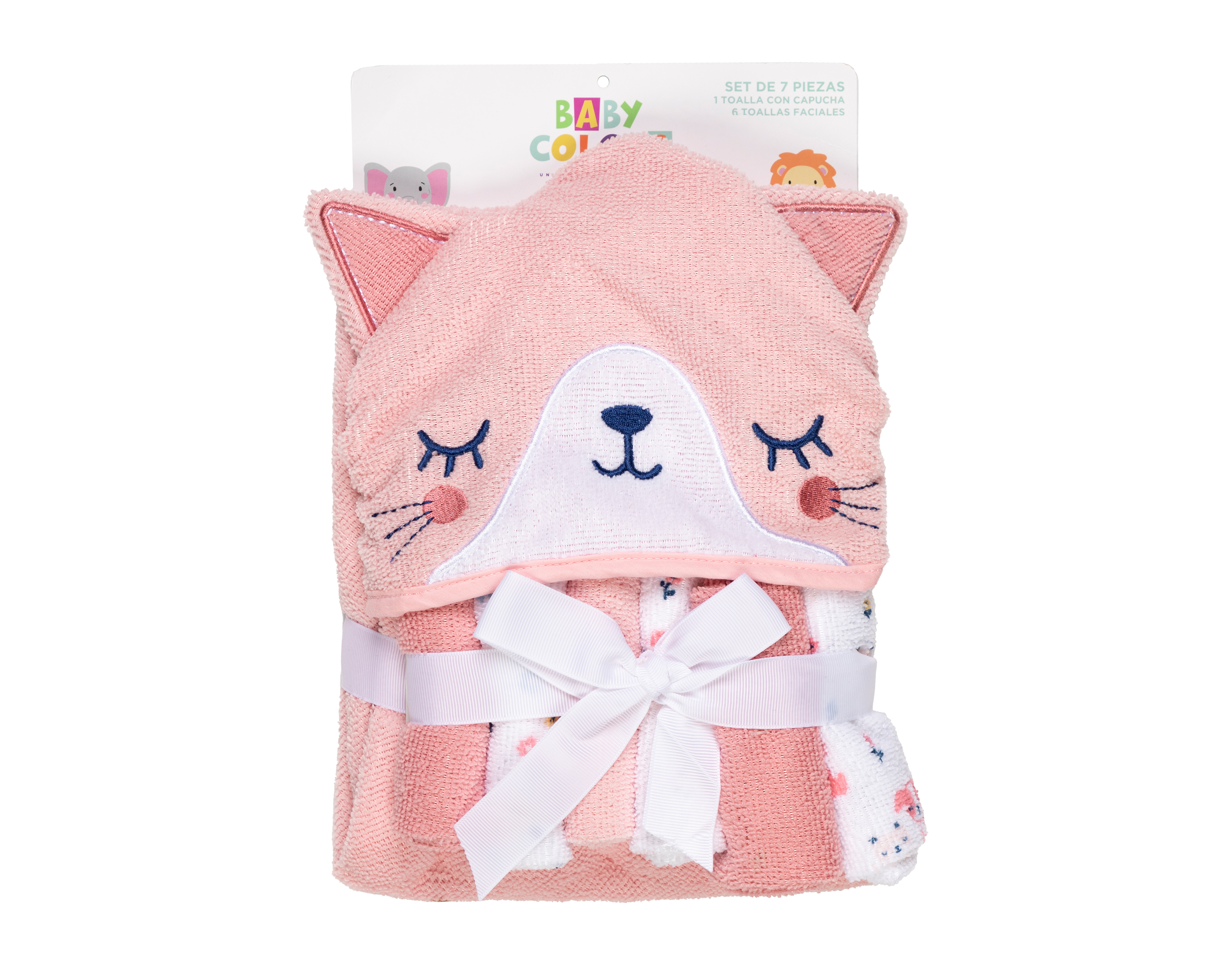 Foto 9 pulgar | Foto 8 | Toalla para Bebé Niña Baby Colors 7 Piezas