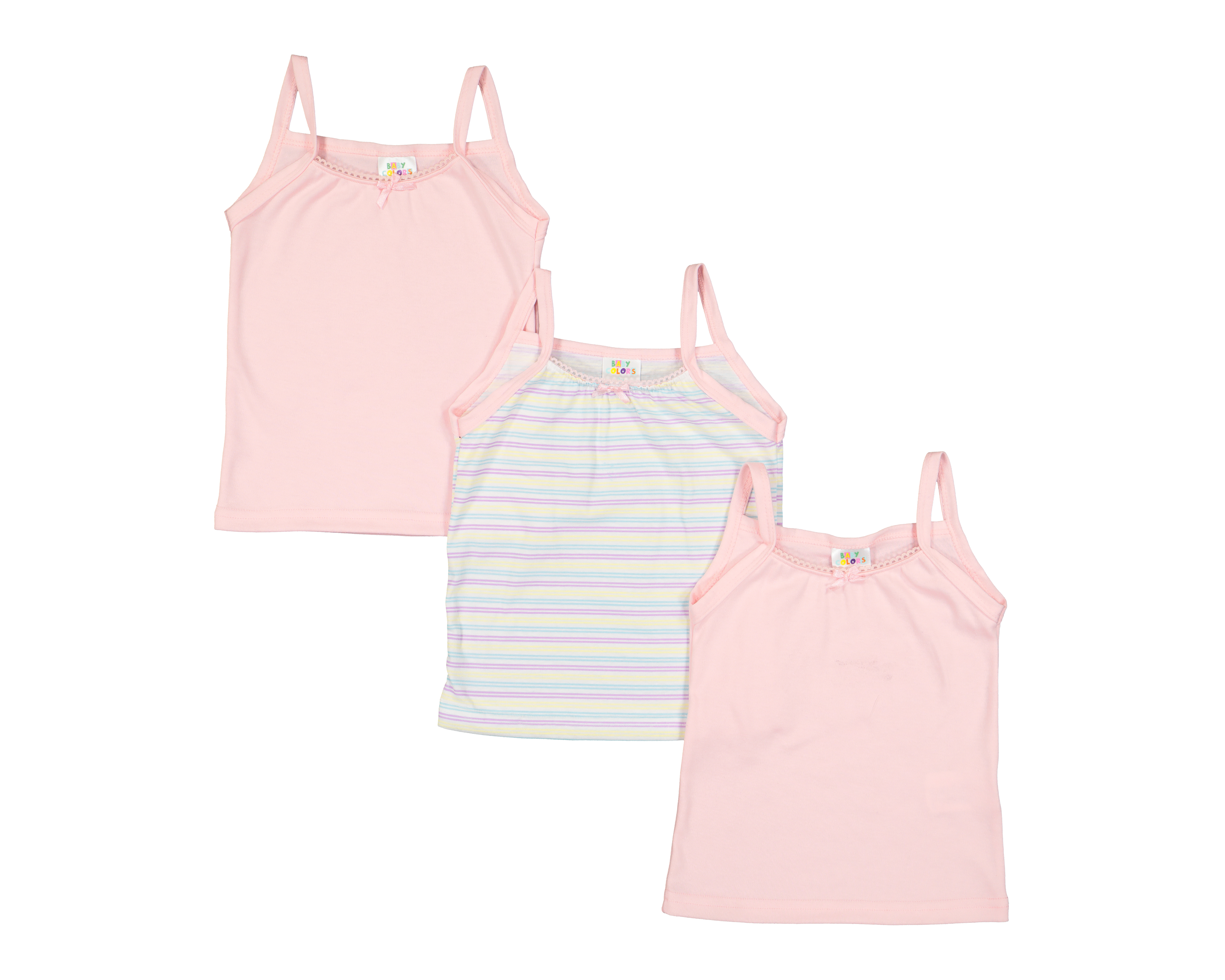 Camiseta Interior Baby Colors para Bebé Niña 3 Piezas