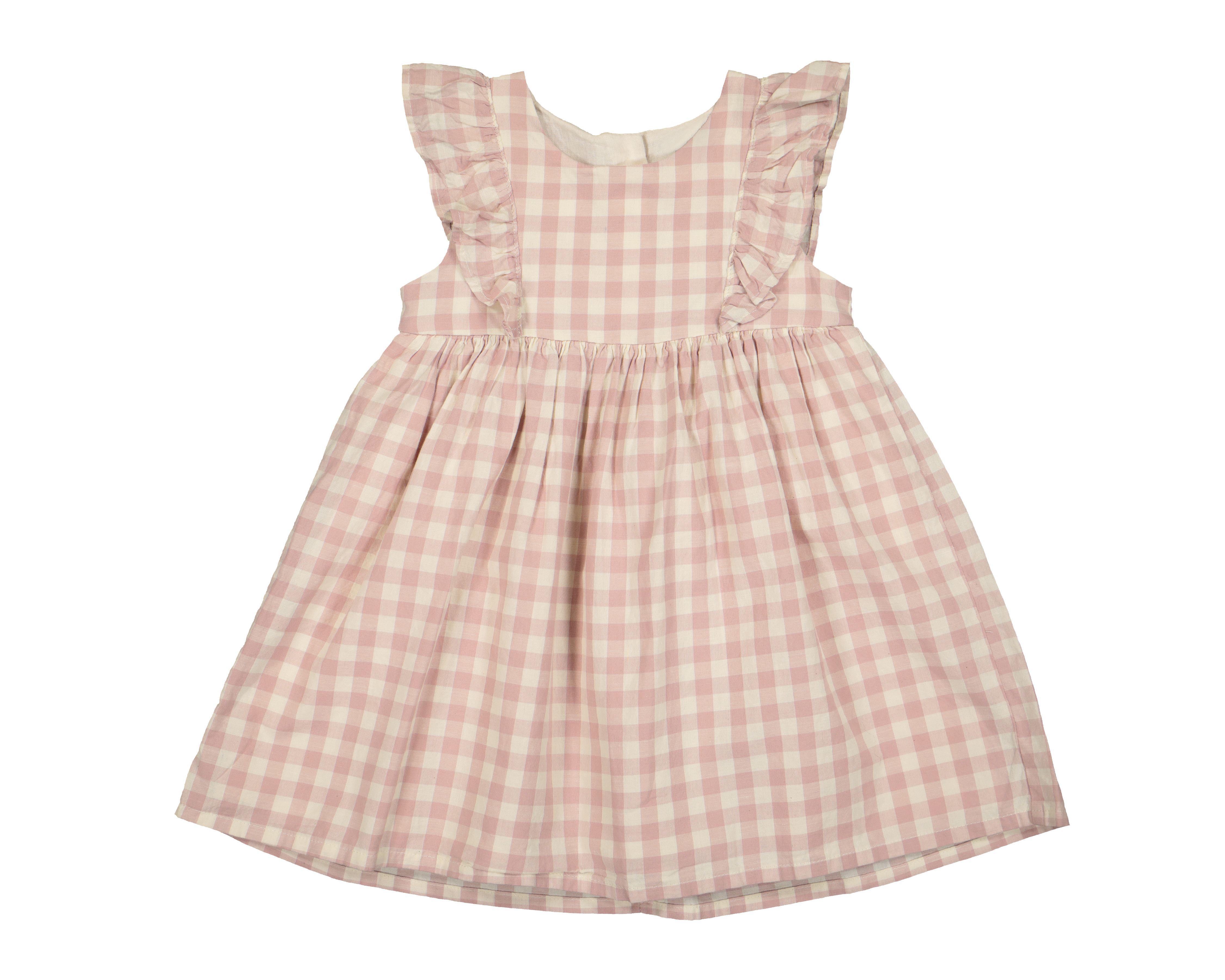 Foto 2 pulgar | Foto 1 | Vestido para Bebé Niña Baby Colors Estampado de Cuadros Rosa