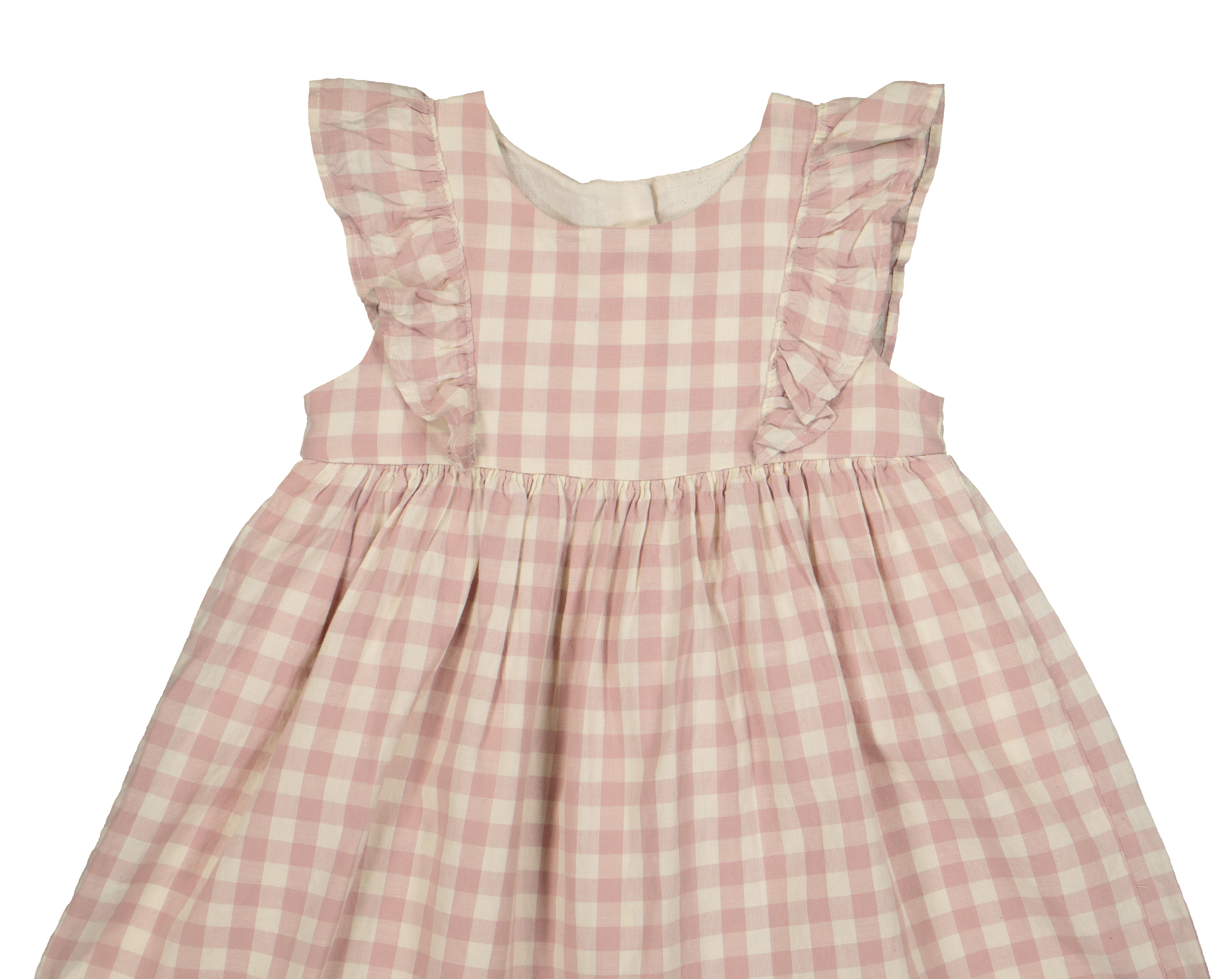 Foto 4 pulgar | Foto 3 | Vestido para Bebé Niña Baby Colors Estampado de Cuadros Rosa