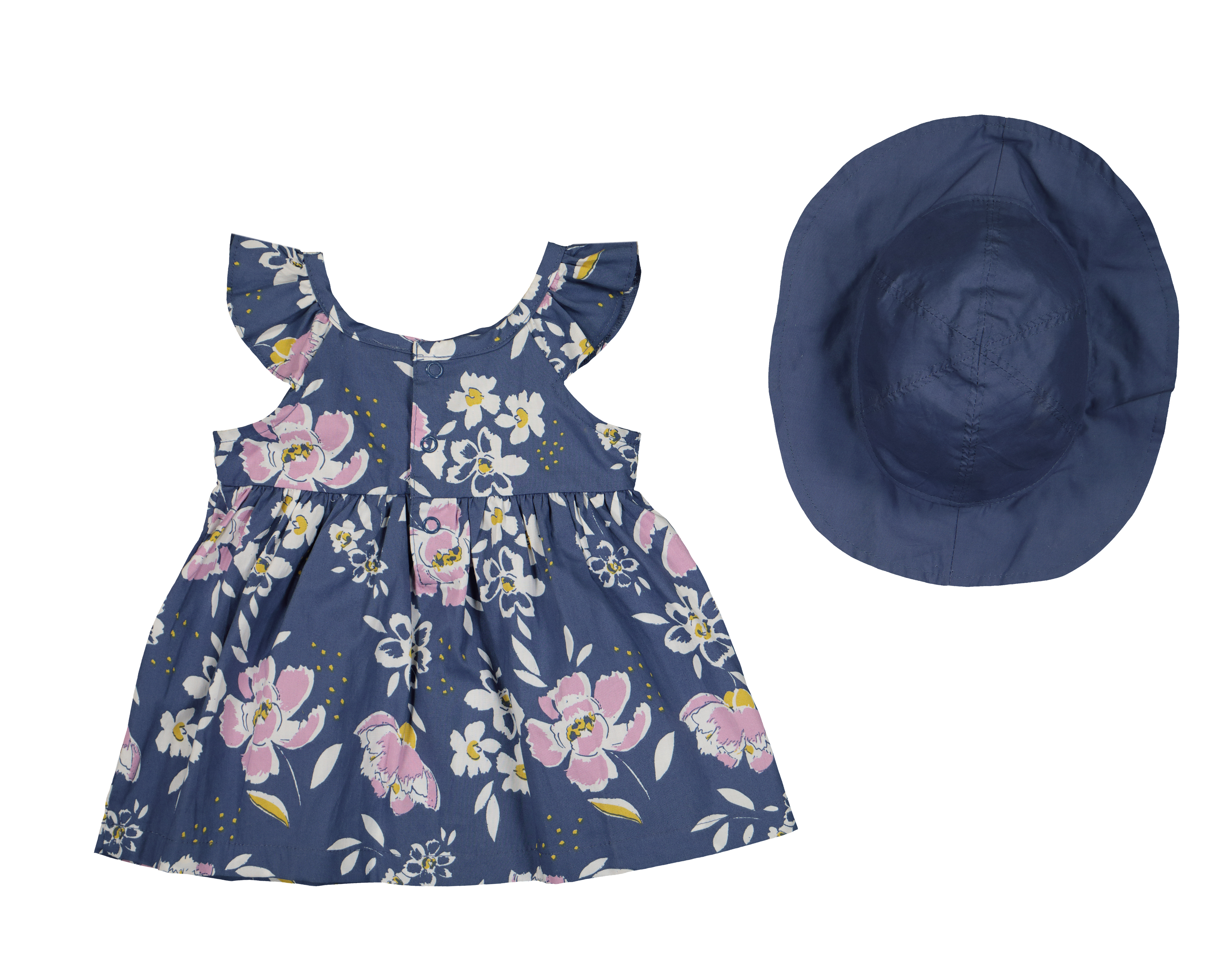 Foto 3 pulgar | Foto 2 | Vestido para Bebé Niña Baby Colors Floral con Sombrero