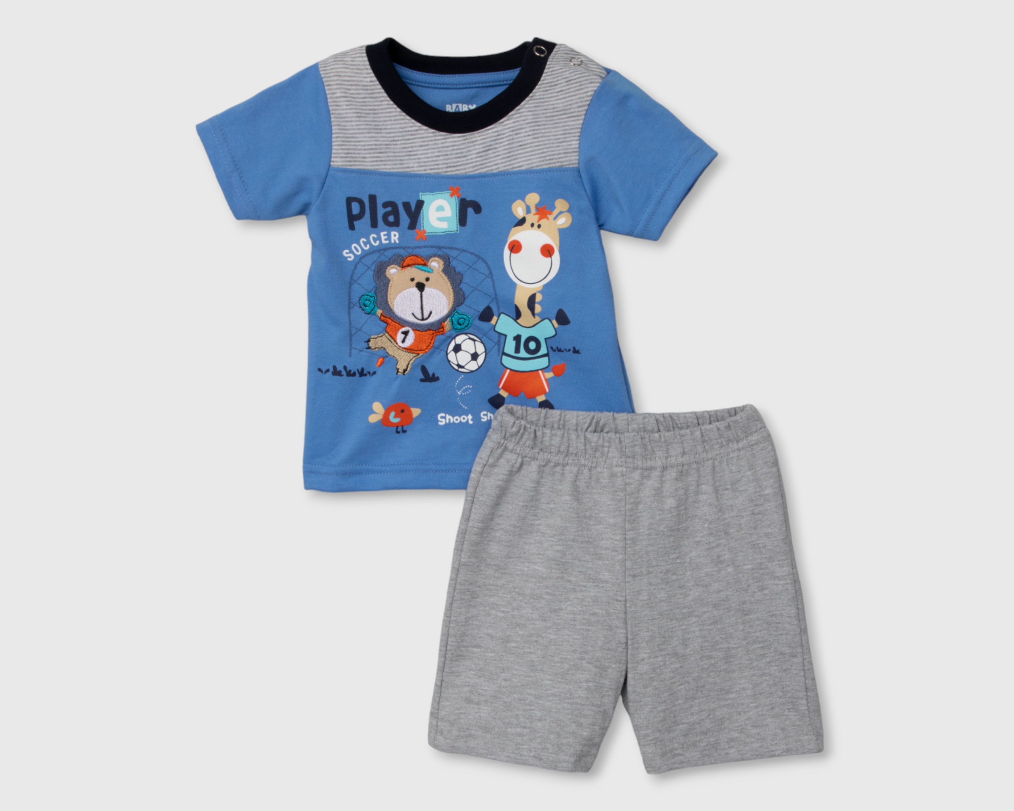 Foto 2 pulgar | Foto 1 | Conjunto Baby Colors para Bebé Niño 2 Piezas