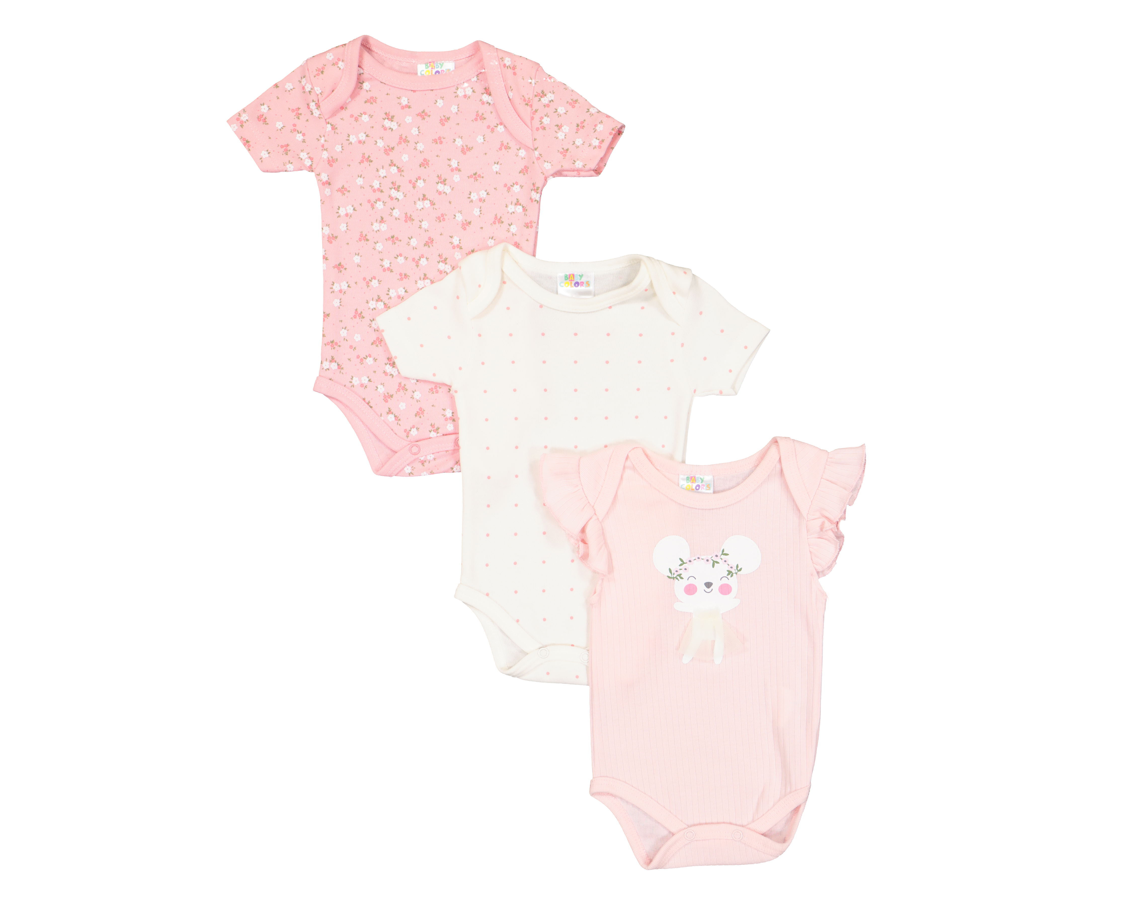 Foto 1 | Foto 1 | Pañalero para Bebé Niña Baby Colors con Estampado 3 Piezas