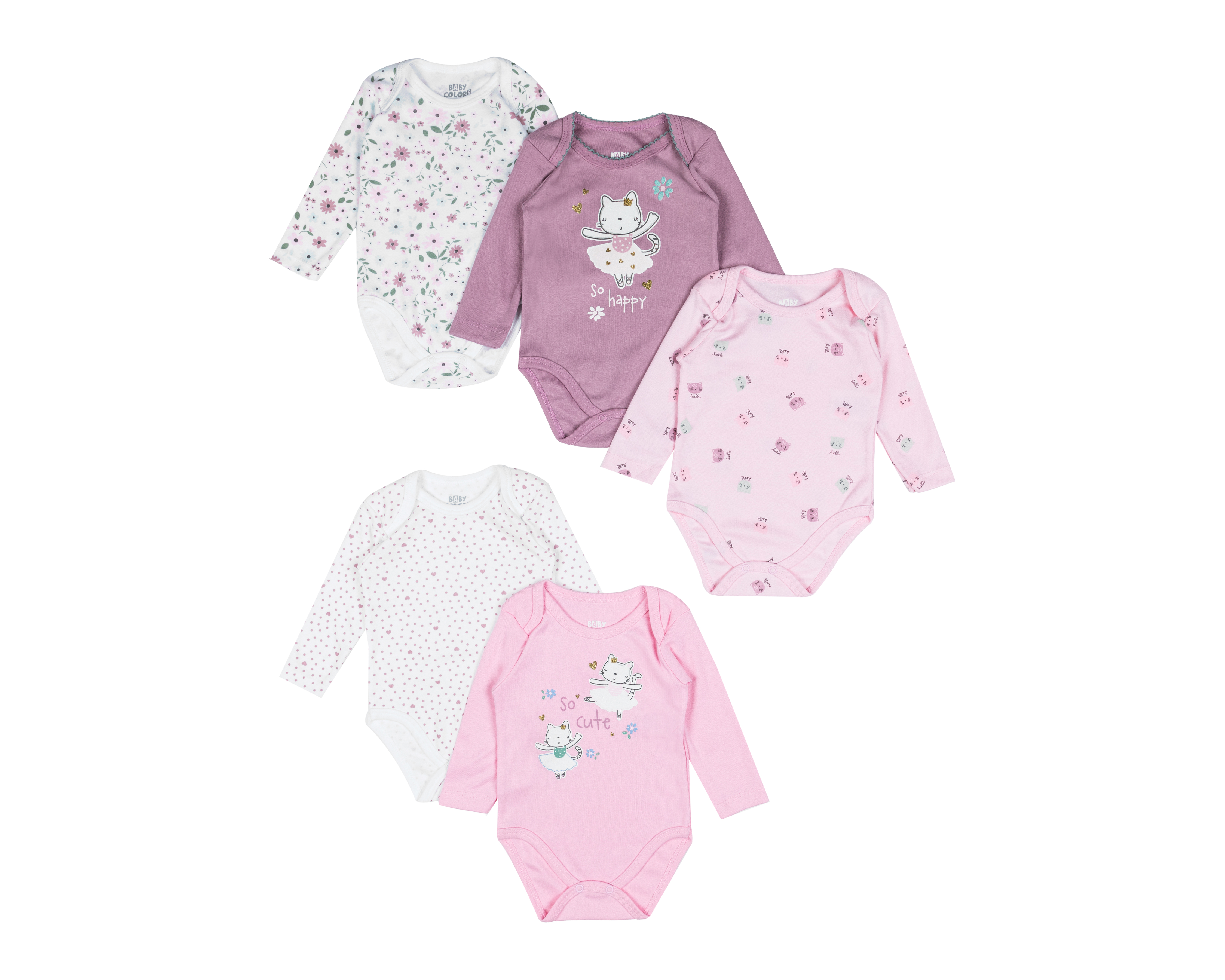 Foto 2 pulgar | Foto 1 | Pañalero para Bebé Niña Baby Colors Estampado 5 Piezas