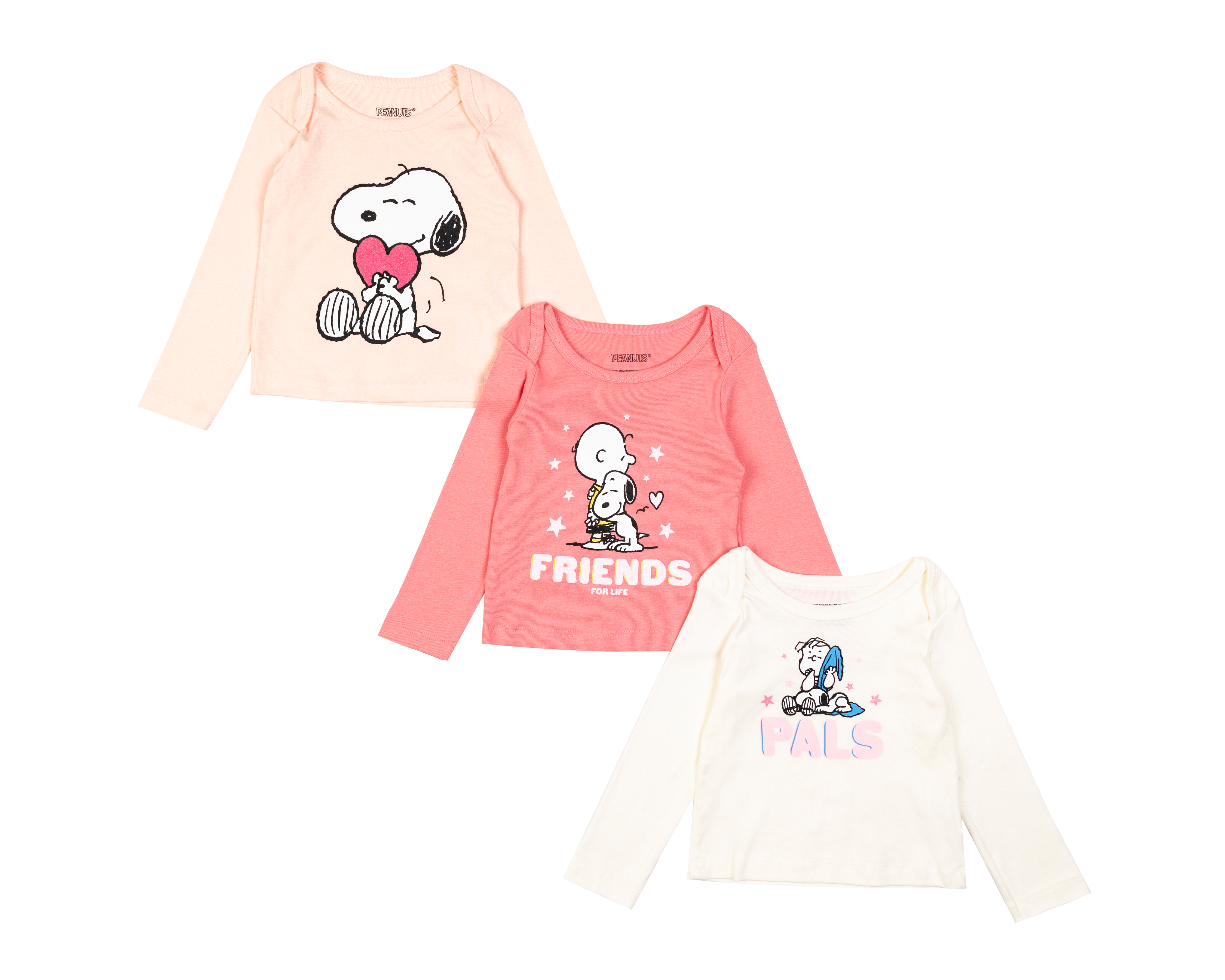 Foto 2 pulgar | Foto 1 | Playera Peanuts para Bebé Niña 3 Piezas