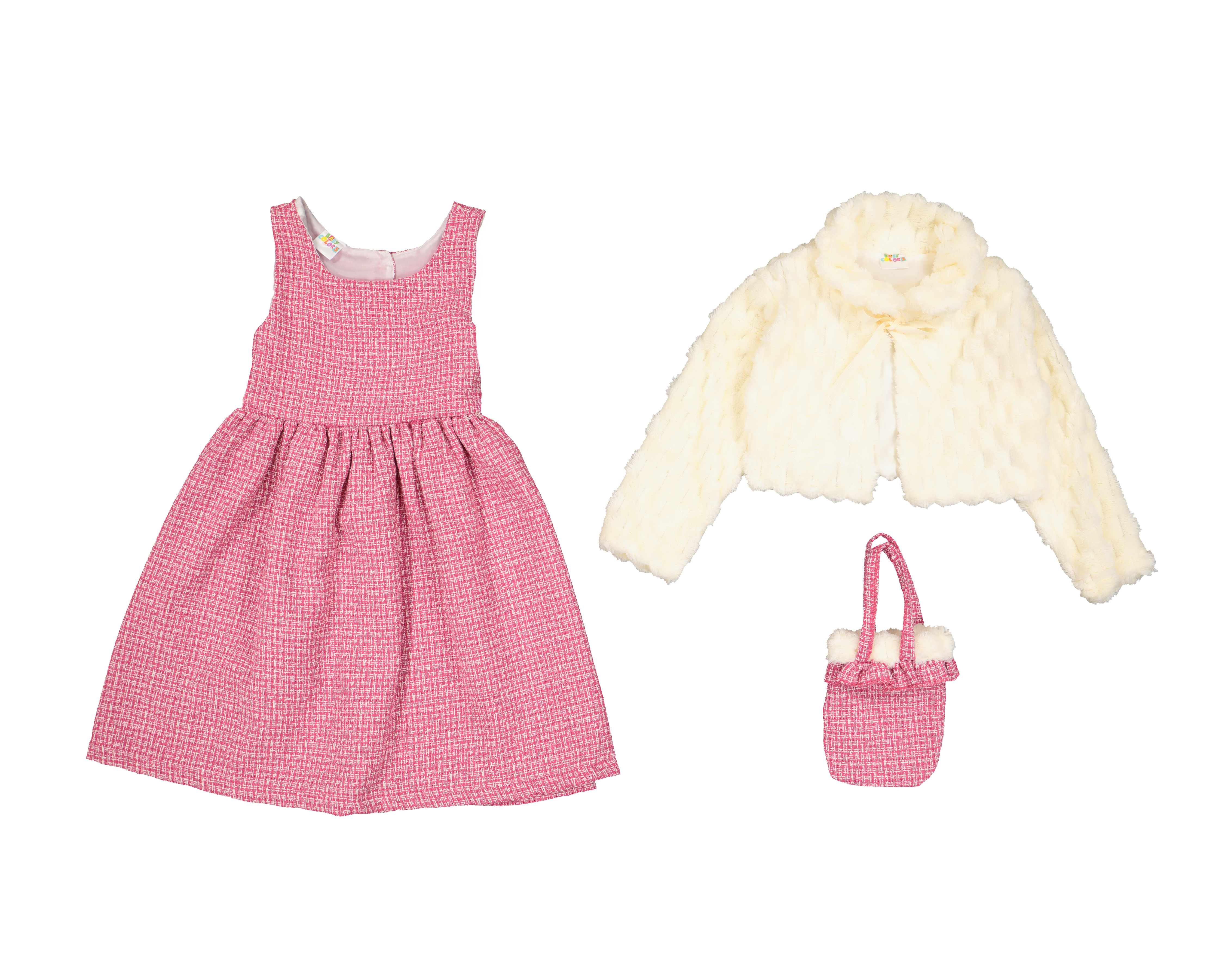 Foto 2 pulgar | Foto 1 | Vestido para Bebé Baby Colors a Cuadros 3 Piezas