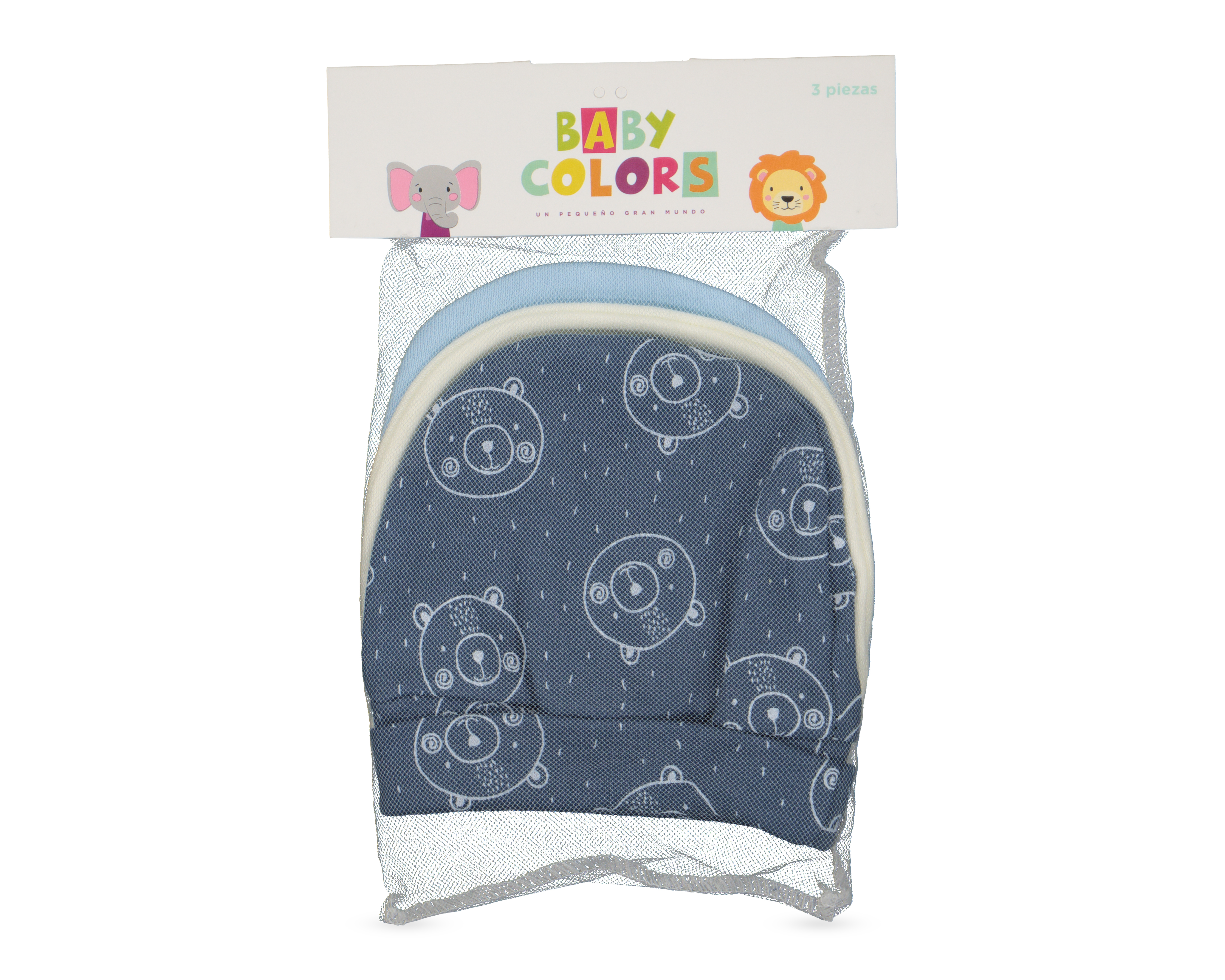 Foto 2 pulgar | Foto 1 | Gorro para Bebé Baby Colors 3 Piezas