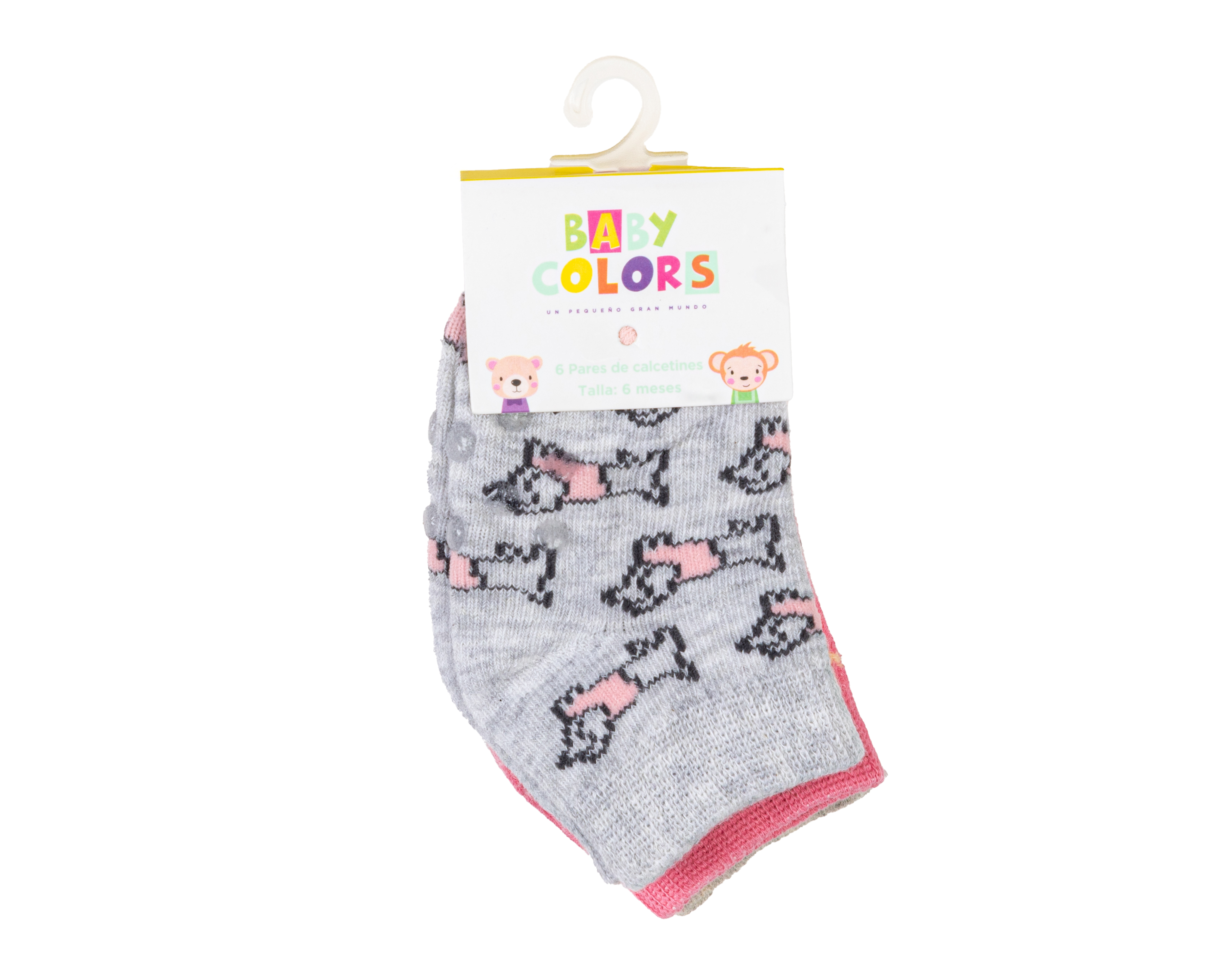 Foto 5 pulgar | Foto 3 | Calcetas para Bebé Baby Colors 6 Pares