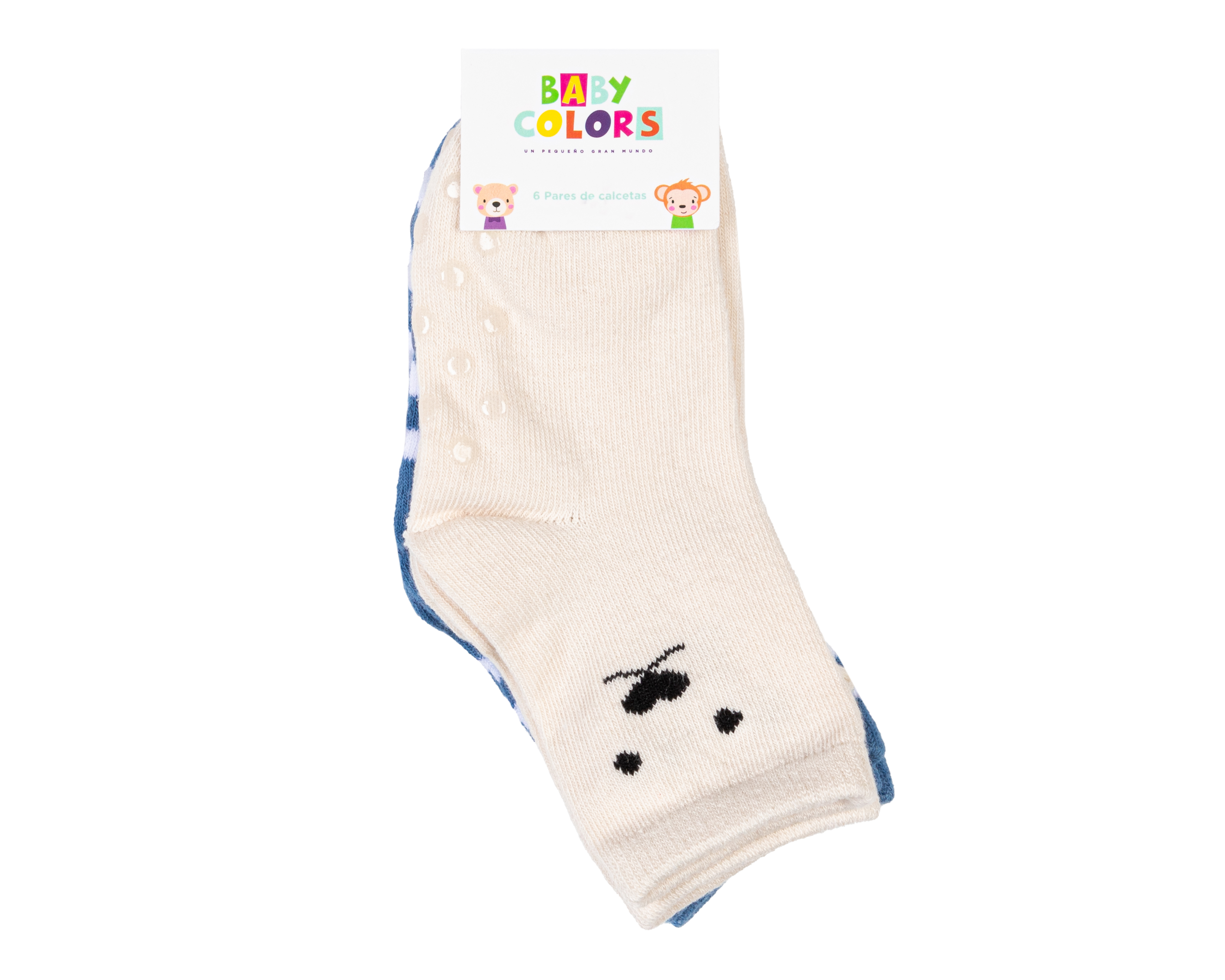 Foto 4 pulgar | Foto 3 | Calcetas para Bebé Baby Colors 6 Pares