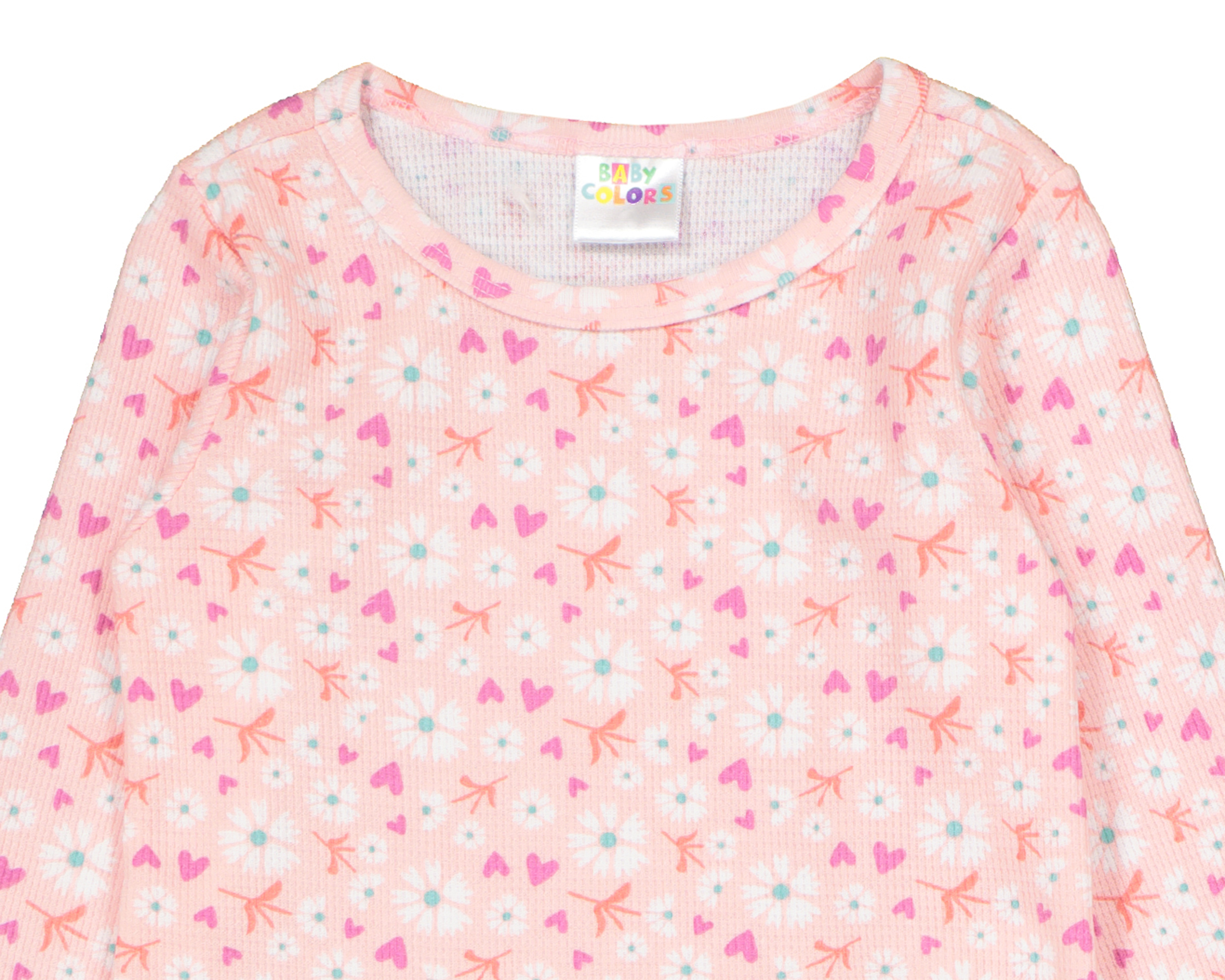 Foto 4 pulgar | Foto 3 | Pijama Térmica Baby Colors Floreada para Bebé Niña