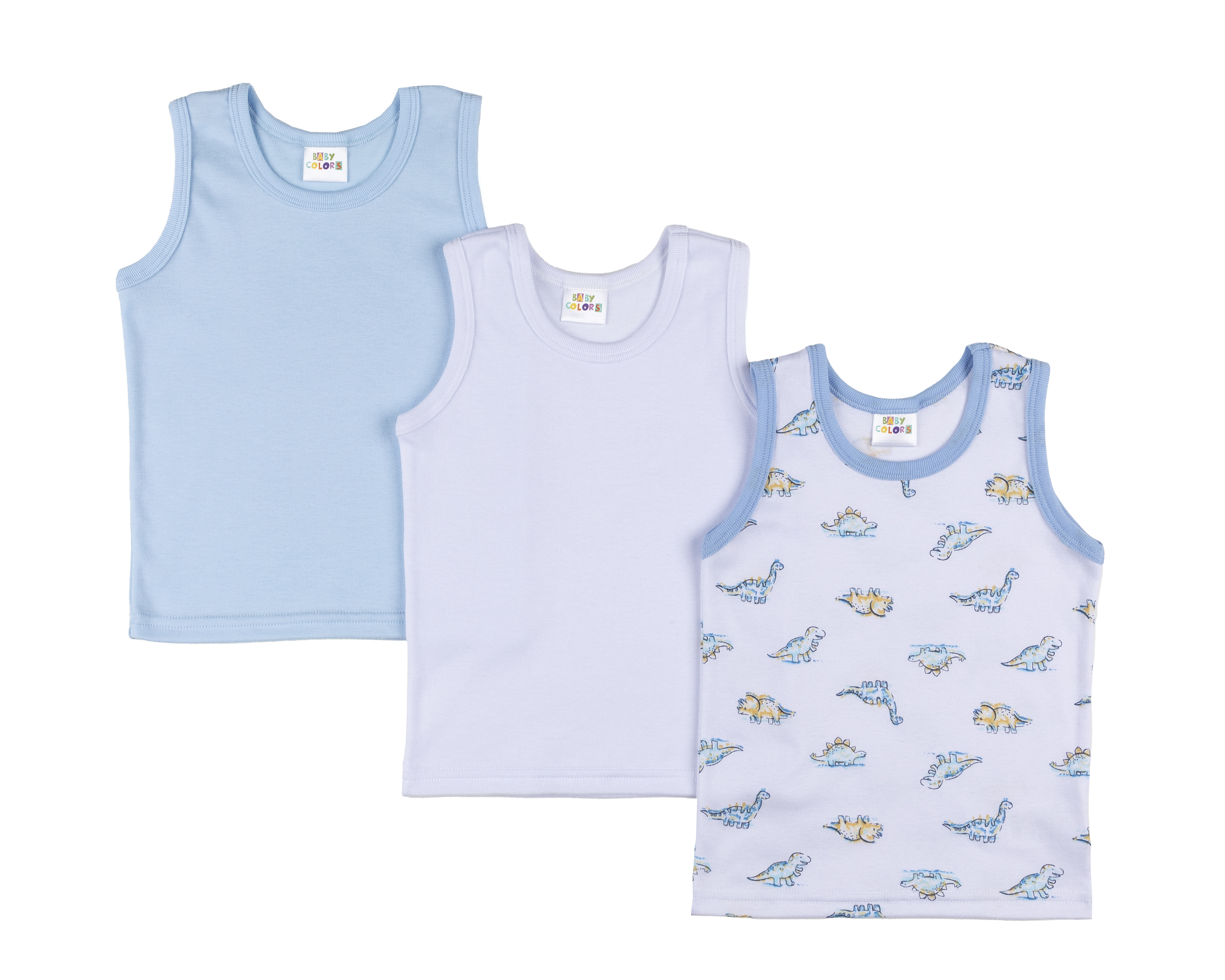 Foto 2 pulgar | Foto 1 | Camiseta Interior Baby Colors para Bebé Niño 3 Piezas