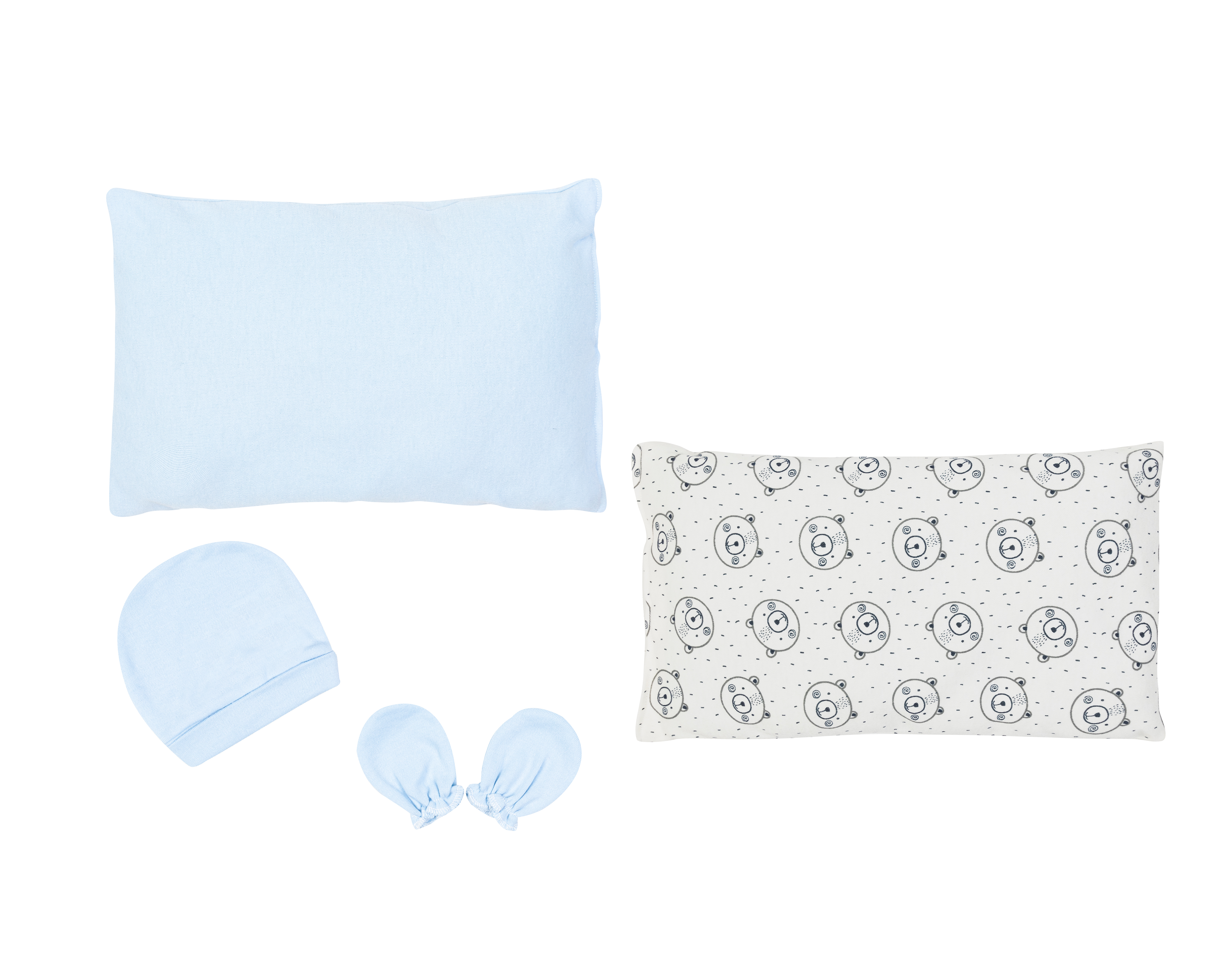 Almohada para Bebé Baby Colors Suave con Gorro y Guantes