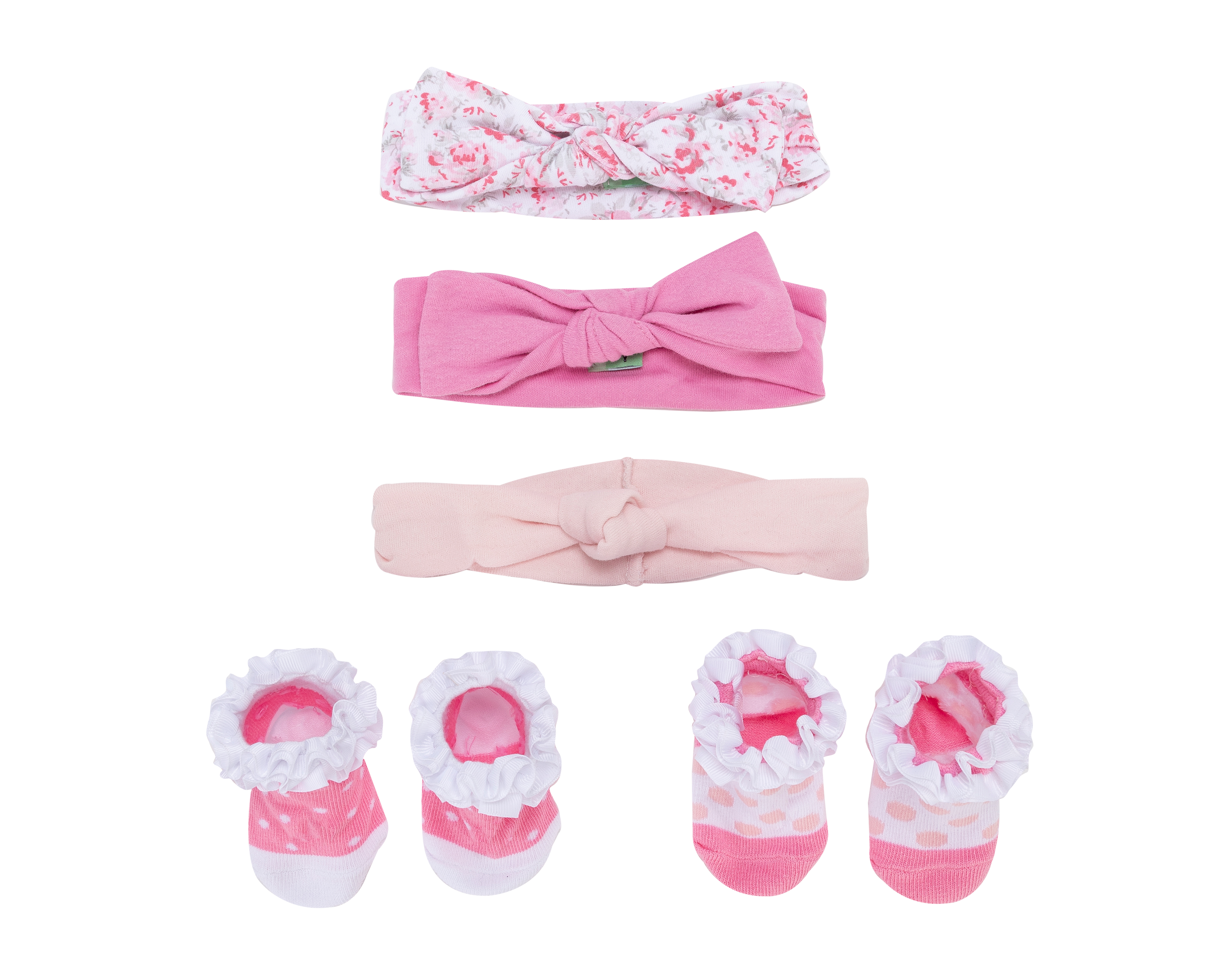 Foto 2 pulgar | Foto 1 | Tiara y Calcetas para Bebé Niña Baby Colors 5 Piezas